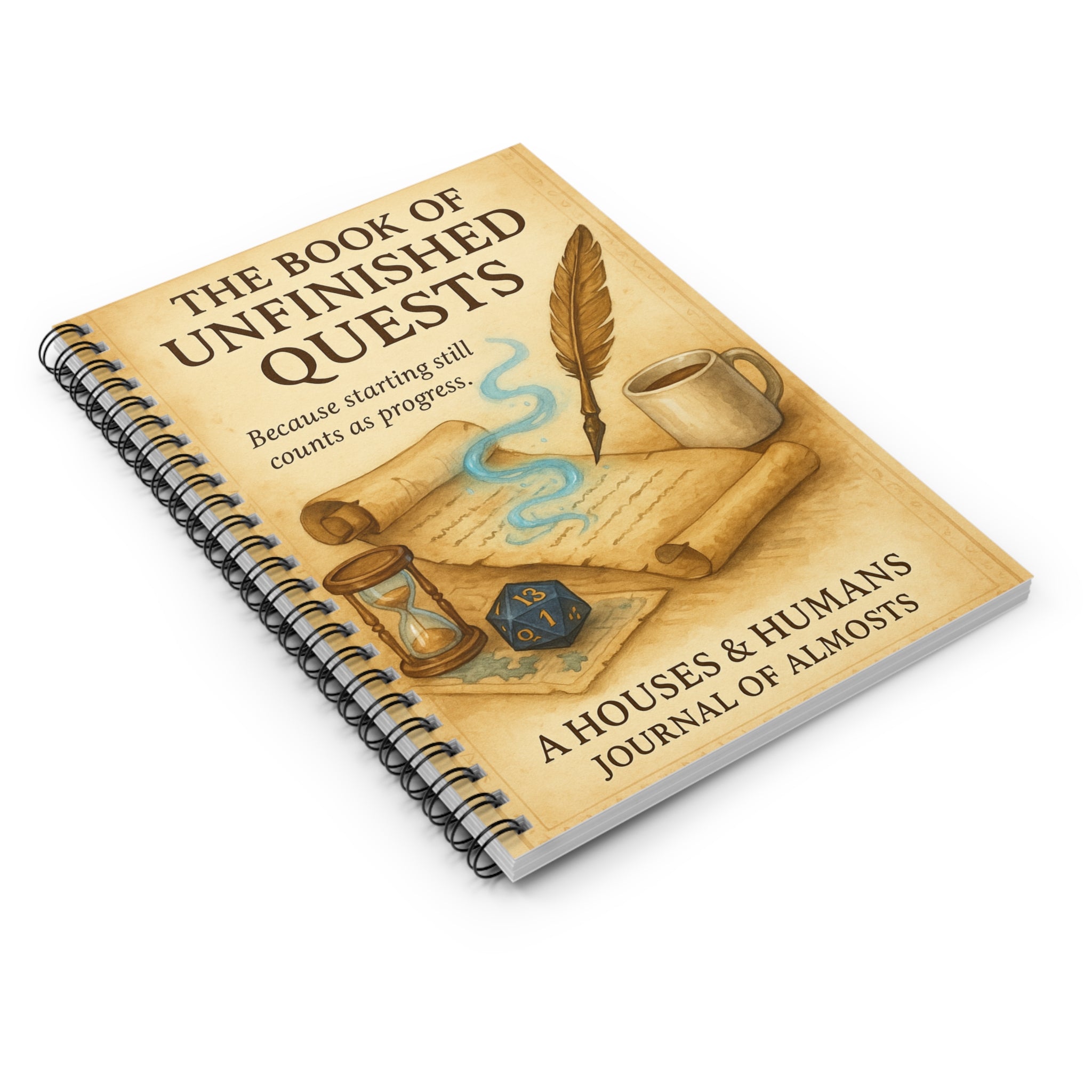 Book of Unfinished Quests – RPG Notebook for Goals, Notes & D&D Campaigns