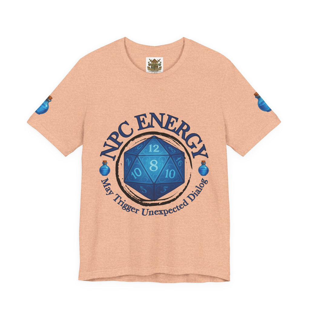 Funny Gamer Shirt – NPC Energy Tee with ‘May Trigger Unexpected Dialogue’ Quote