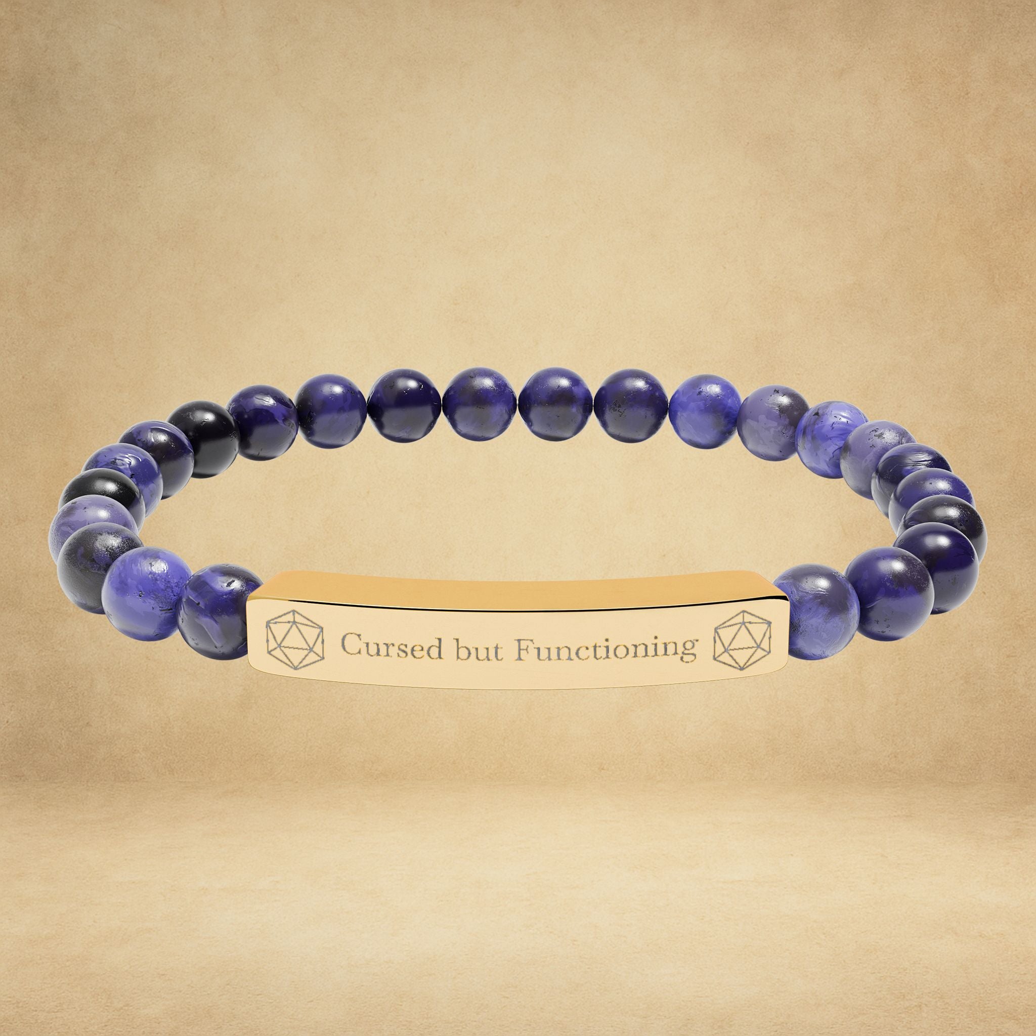 Cursed but Functioning — Engraved Bracelet