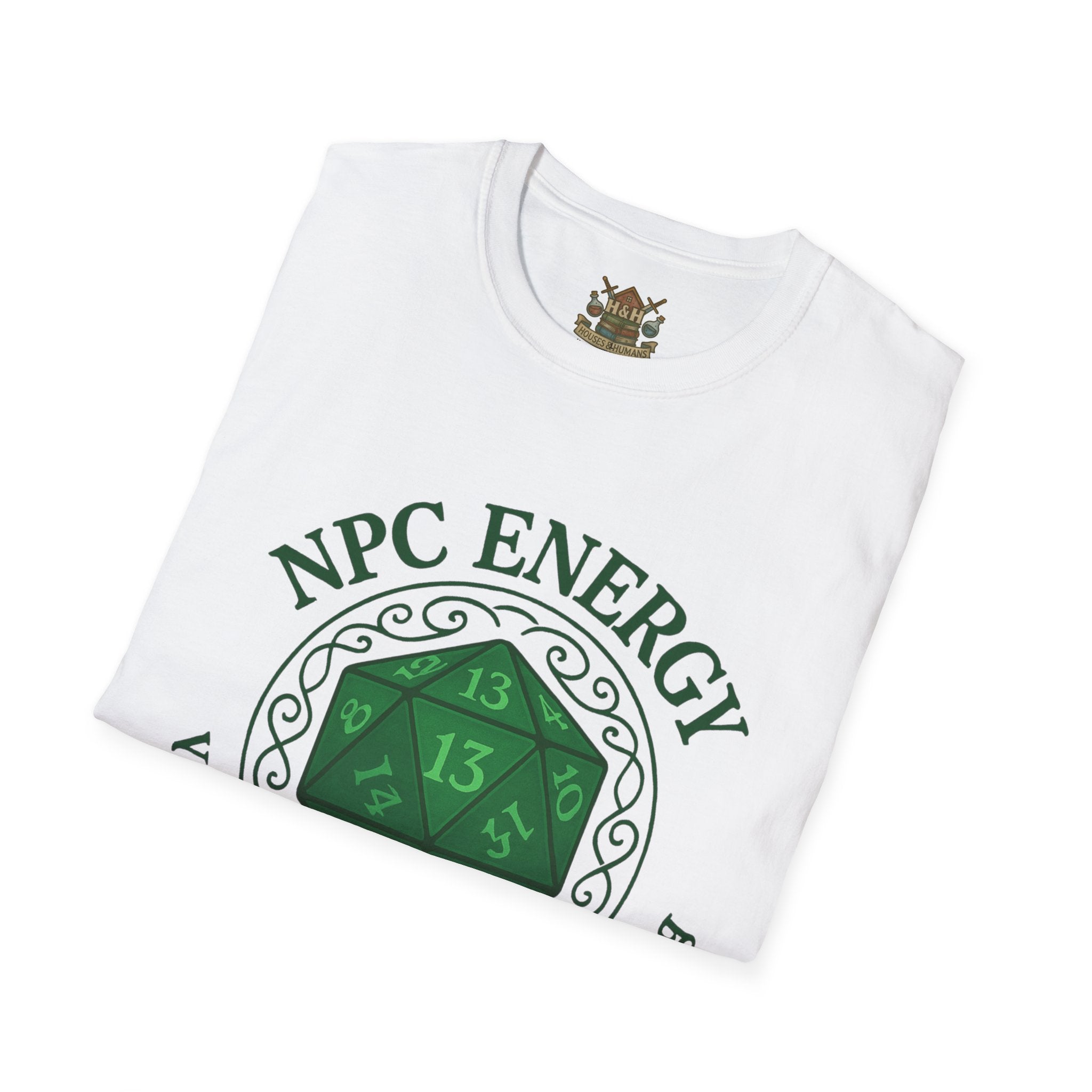 NPC Energy T-Shirt – D&D Gamer Tee: 'You've Been Added to Quest Log' (D20 Shirt)