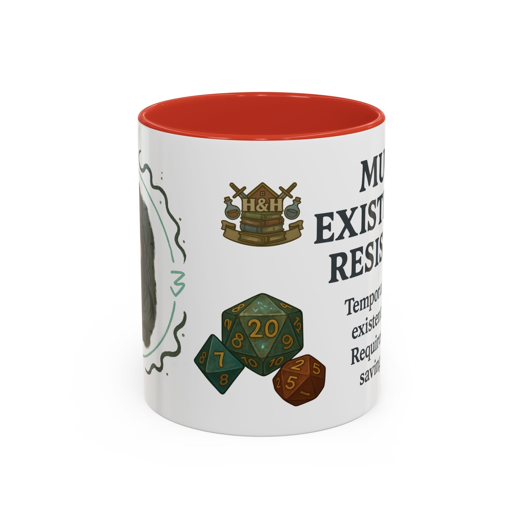 Mug of Existential Resistance – Funny Anxiety Relief Coffee Mug (RPG Edition)