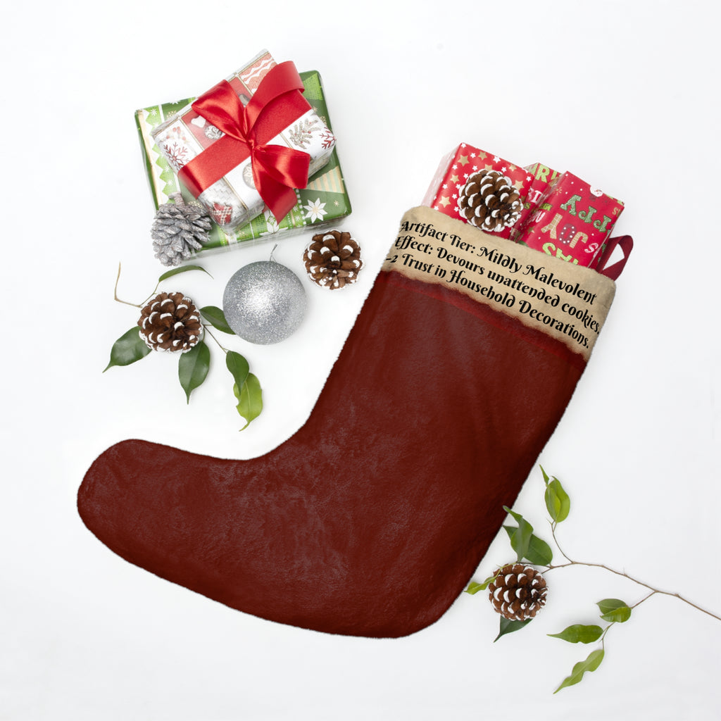 Mimic Christmas Stocking – D&D Holiday Stocking for RPG Fans & Fantasy Decor