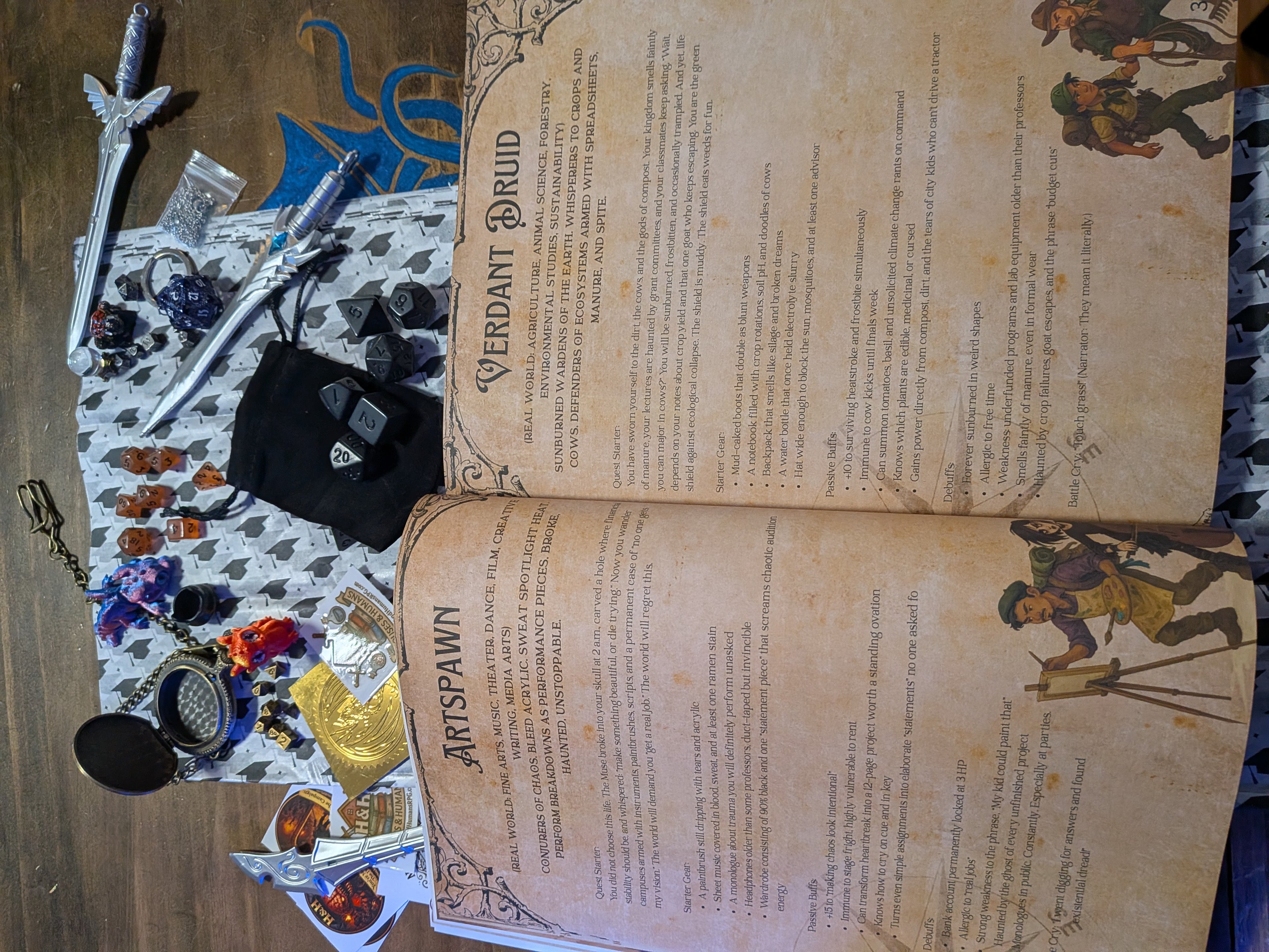 Graduation Gift Box | Dungeon Master’s Guide to Cursed Adulthood (Limited Edition) Graduation Gift for Gamers. RPG Adult Survival Box