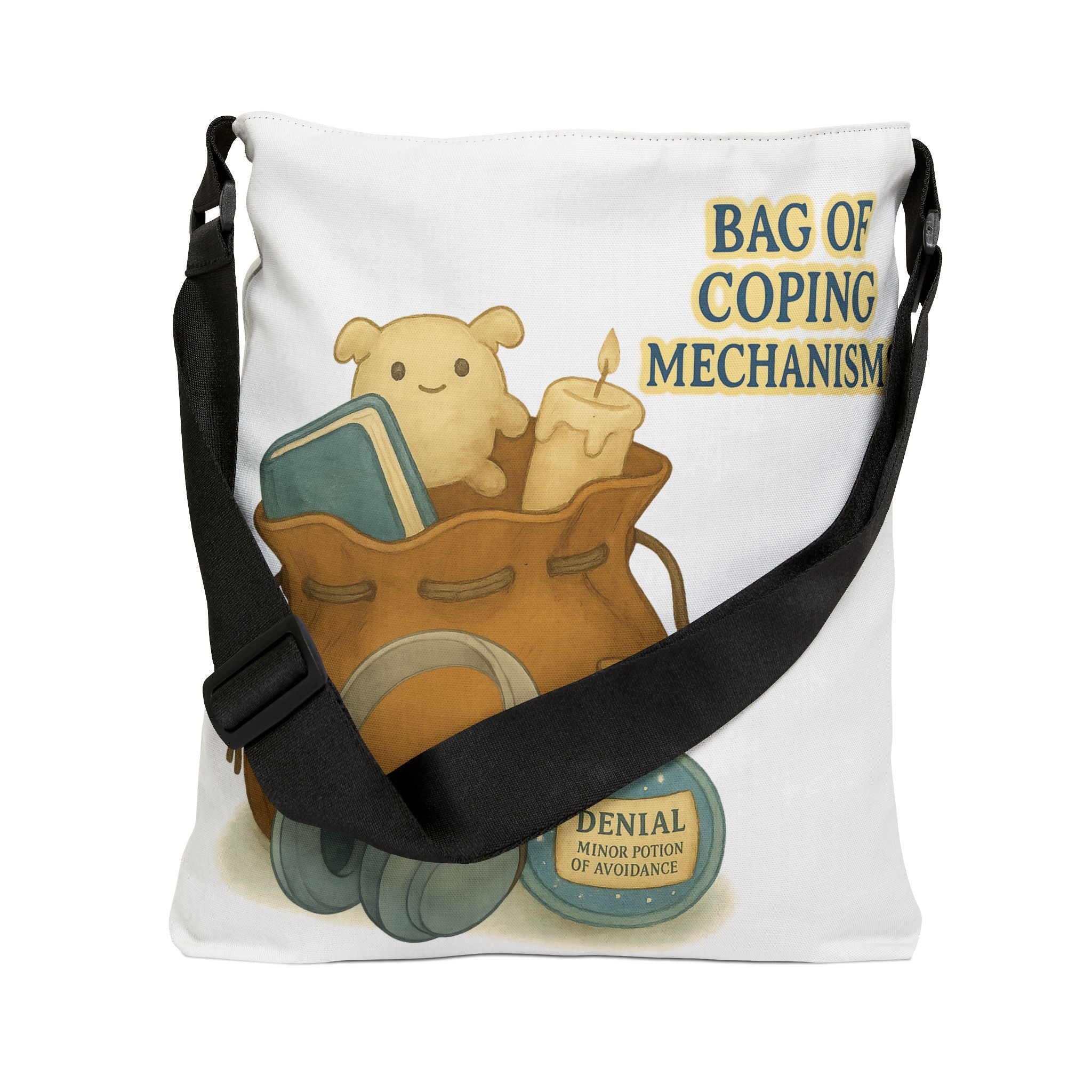 Tote Bag of Coping Mechanisms – Funny Mental Health RPG Bag | Houses & Humans Collection