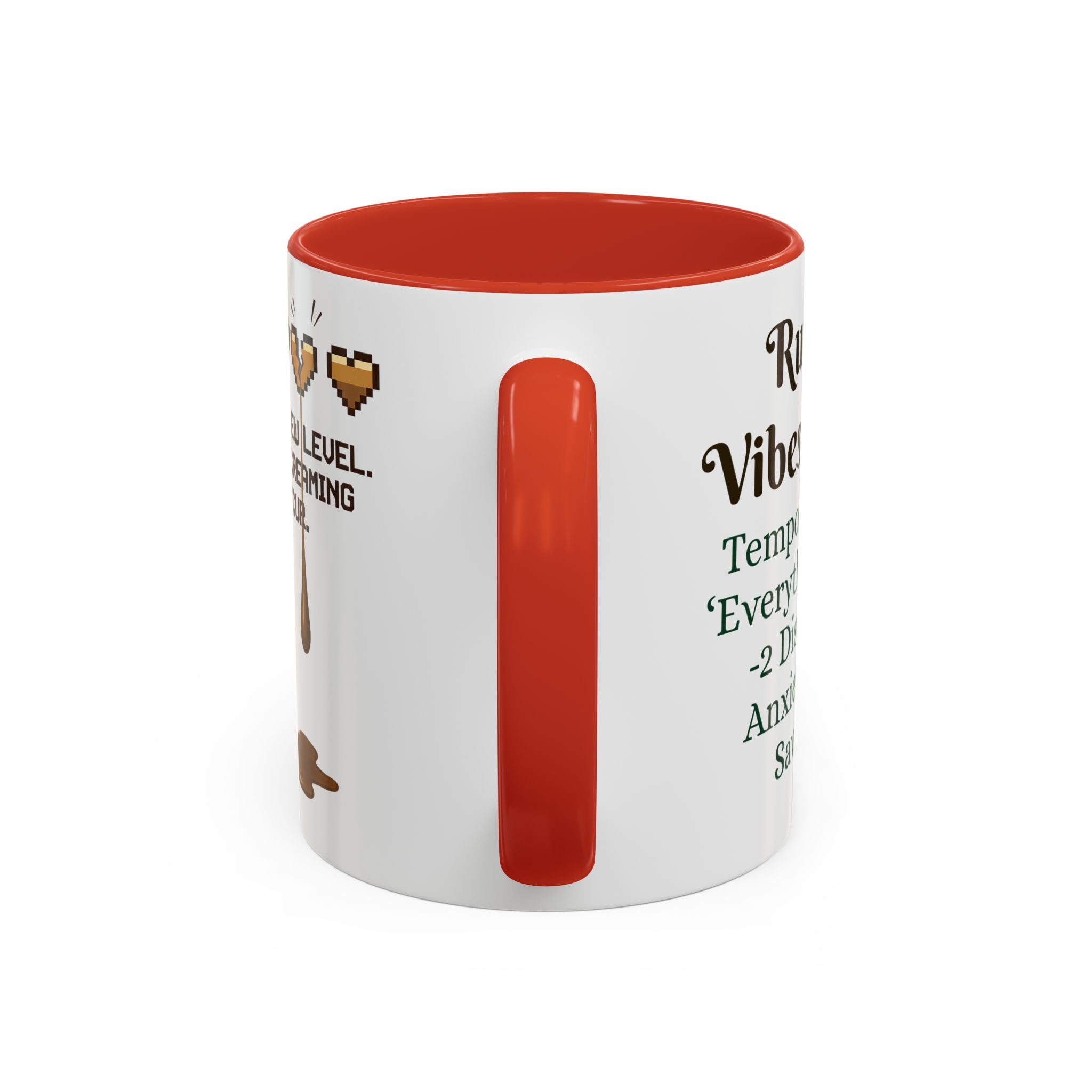 Gaming Coffee Mug – ‘Running on Vibes & Coffee’ Critical Brew Level for D&D Fans RPG