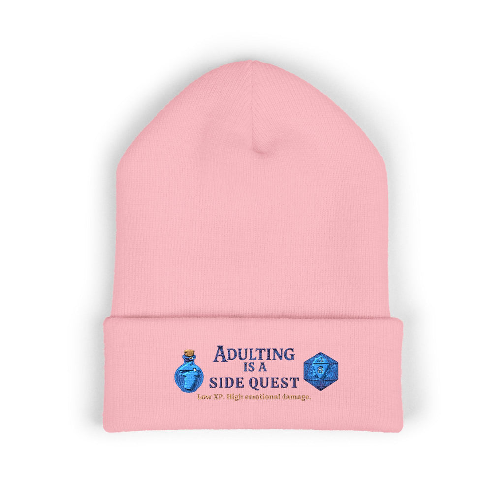 Adulting Is a Side Quest Embroidered Cuffed Beanie