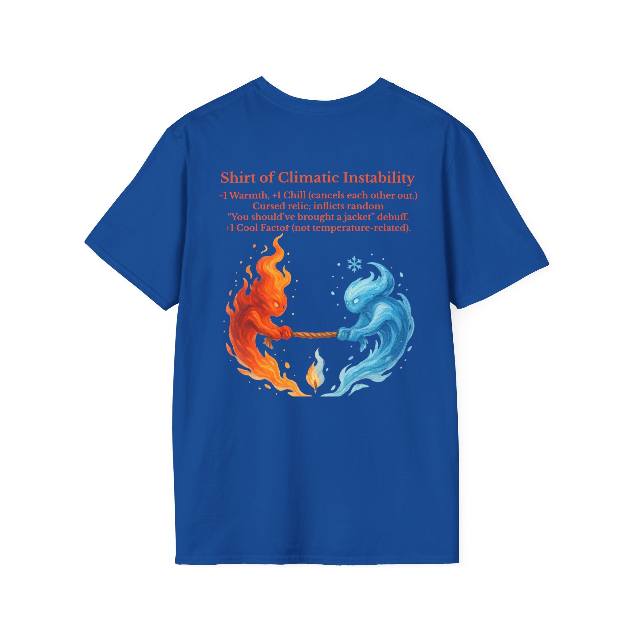 Funny RPG Shirt – ‘Shirt of Climatic Instability’ Cursed Relic Tee by Houses & Humans