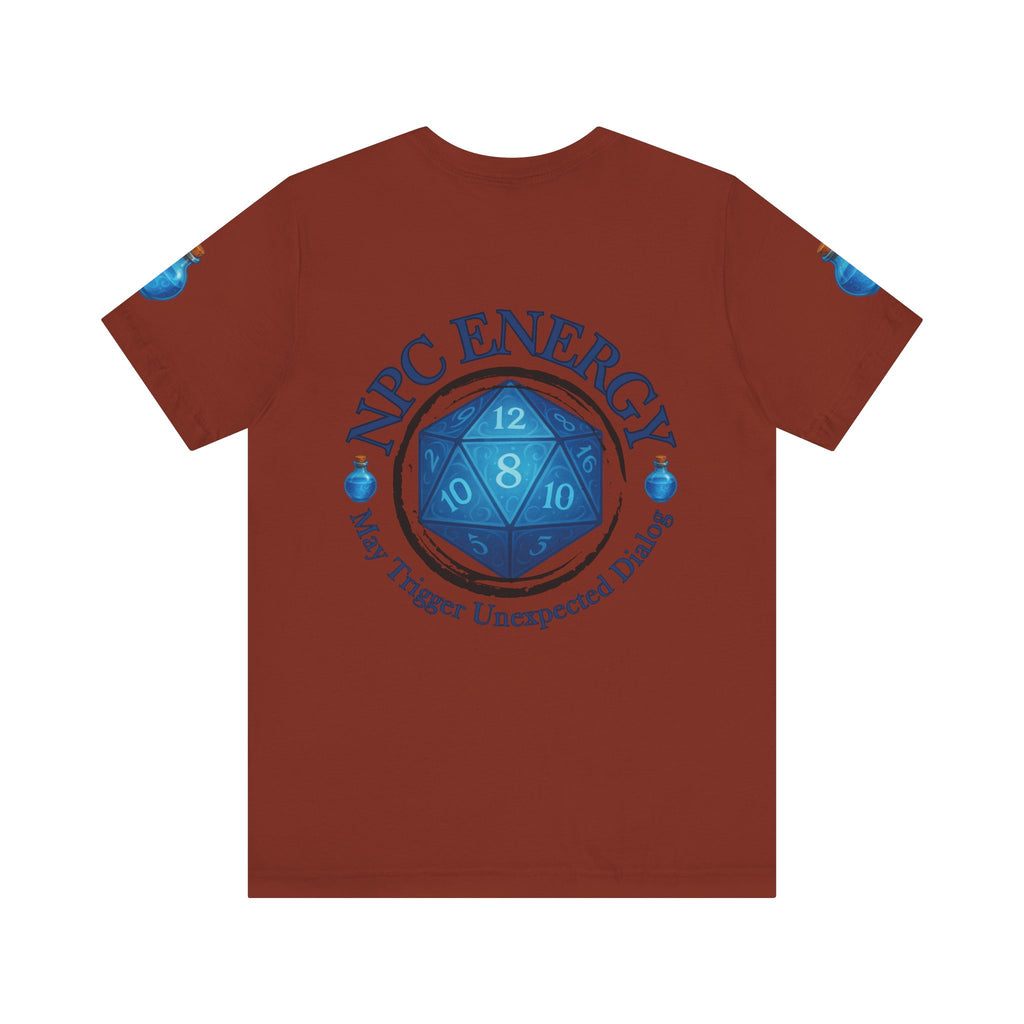 Funny Gamer Shirt – NPC Energy Tee with ‘May Trigger Unexpected Dialogue’ Quote