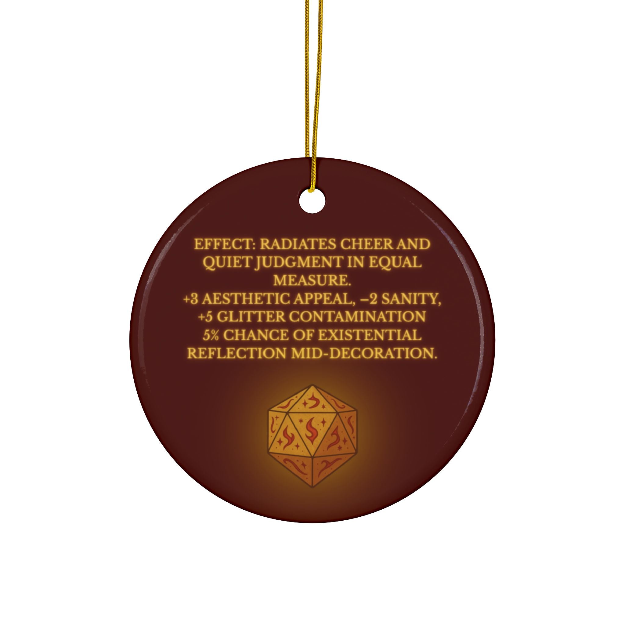 Ornament of Doom – RPG Holiday Tree Decor for Fantasy & DnD Fans
