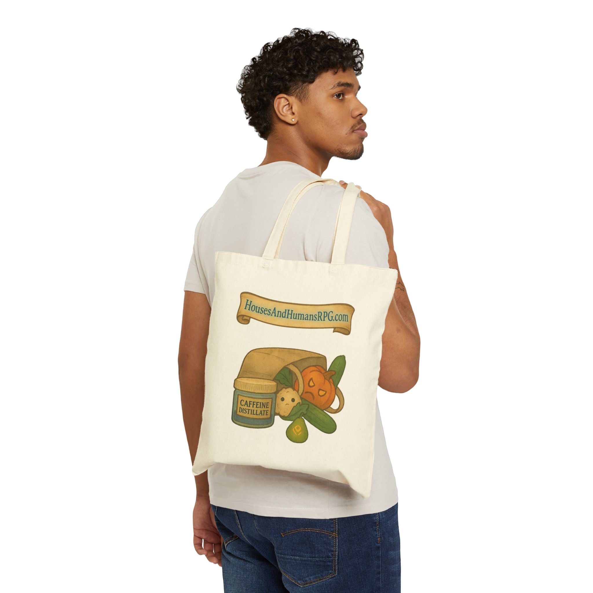 Bag of Groceries (Cursed) – RPG Tote Bag for Gamers | Houses & Humans Cotton Canvas Tote