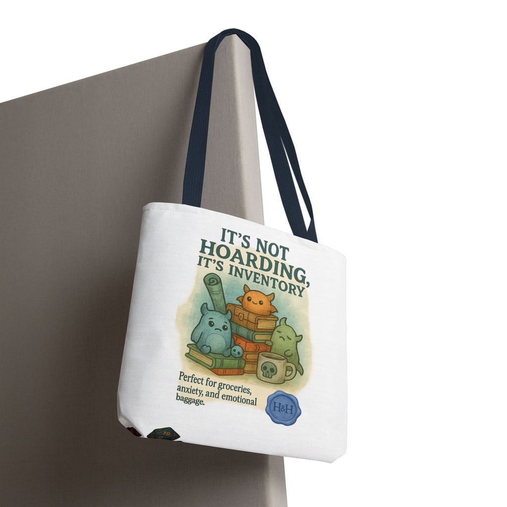 RPG Tote Bag – ‘It’s Not Hoarding, It’s Inventory’ Eco-Friendly Houses & Humans Tote