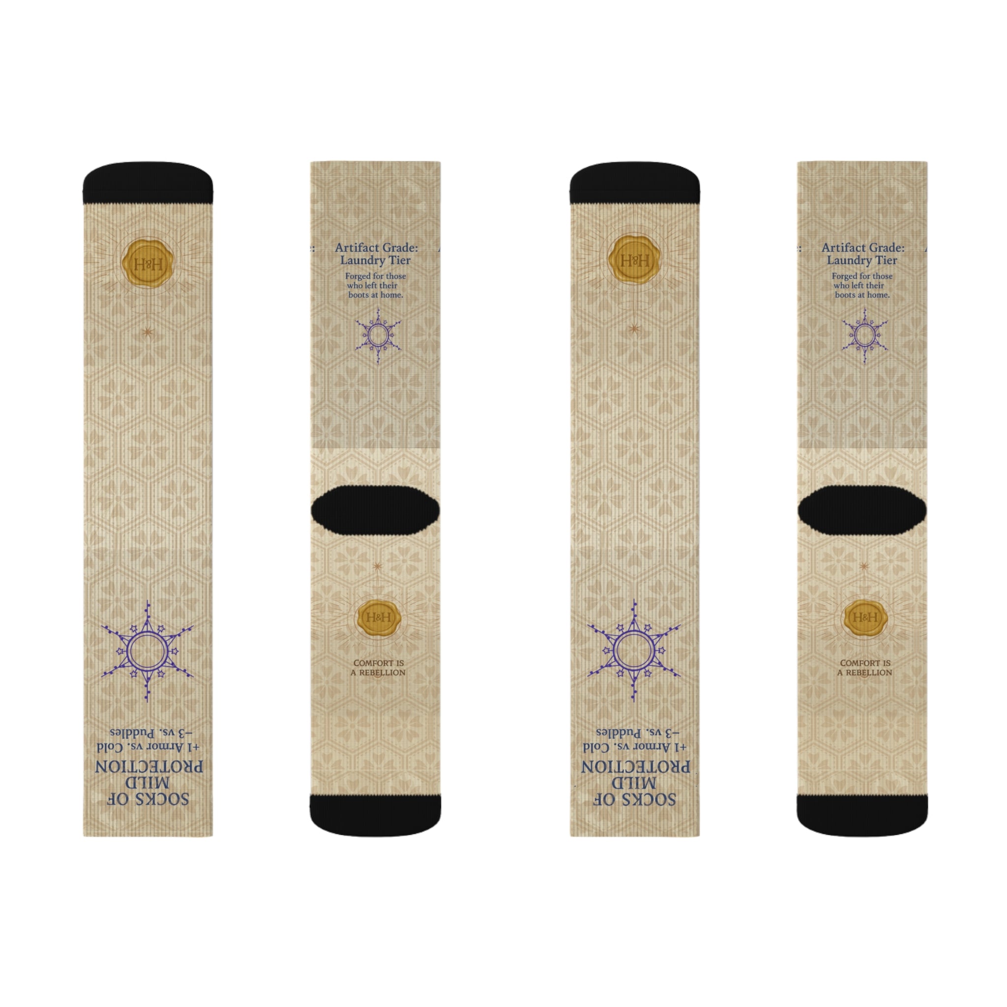 RPG Socks – ‘Socks of Mild Protection +1’ Funny Artifact Gear for Fantasy Gamers