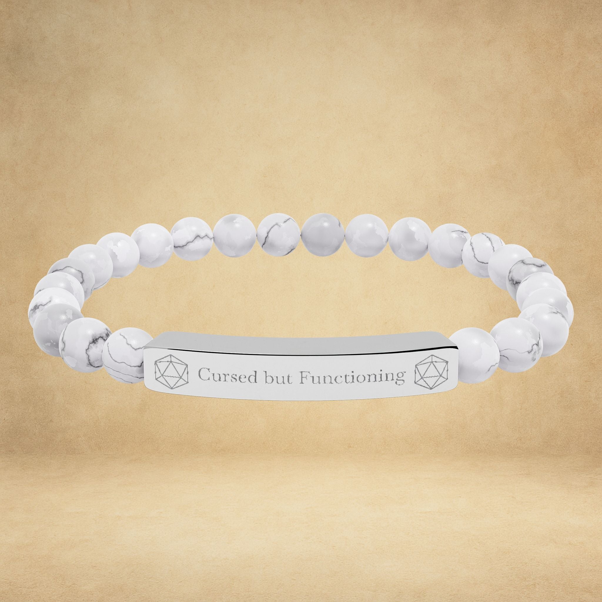 Cursed but Functioning — Engraved Bracelet