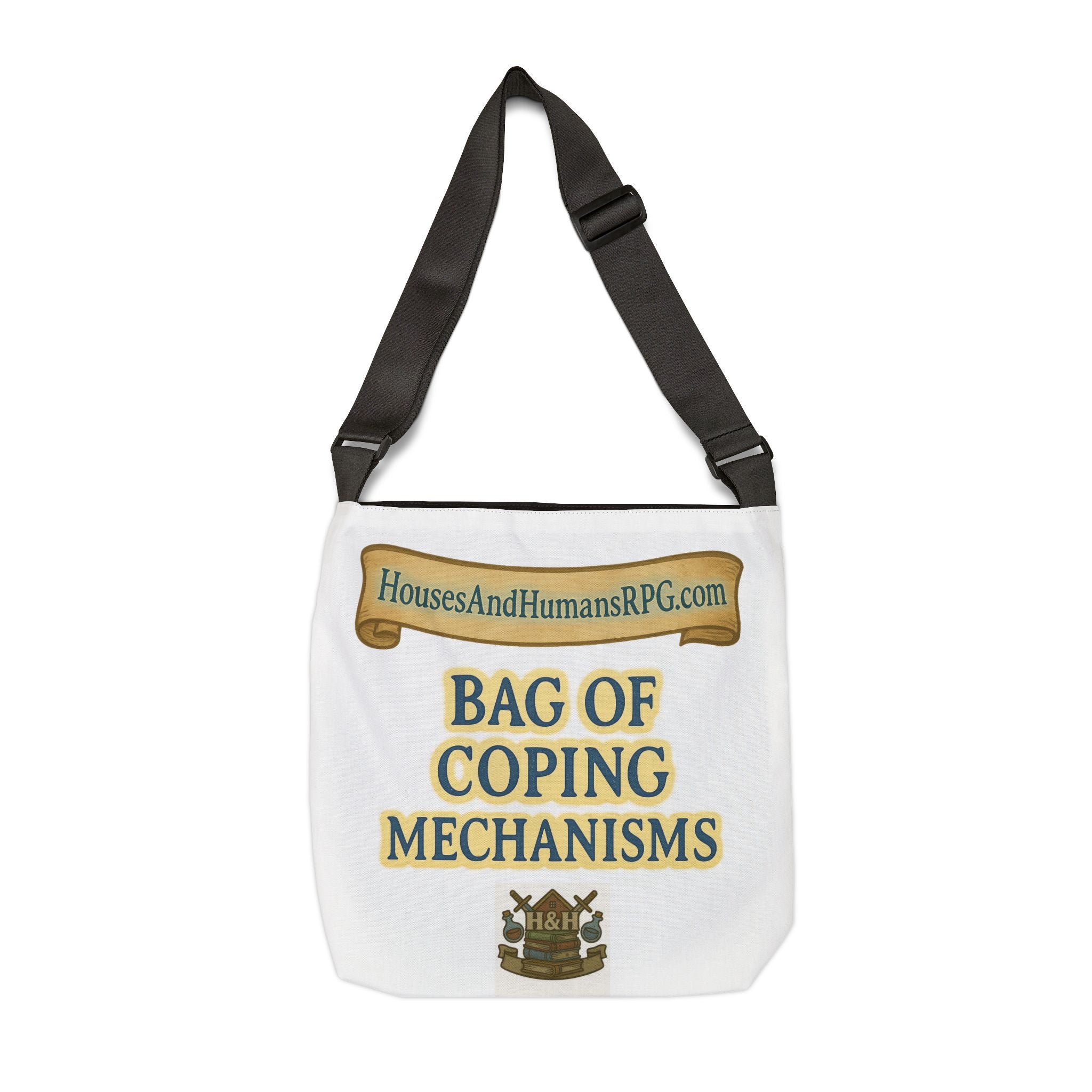 Tote Bag of Coping Mechanisms – Funny Mental Health RPG Bag | Houses & Humans Collection