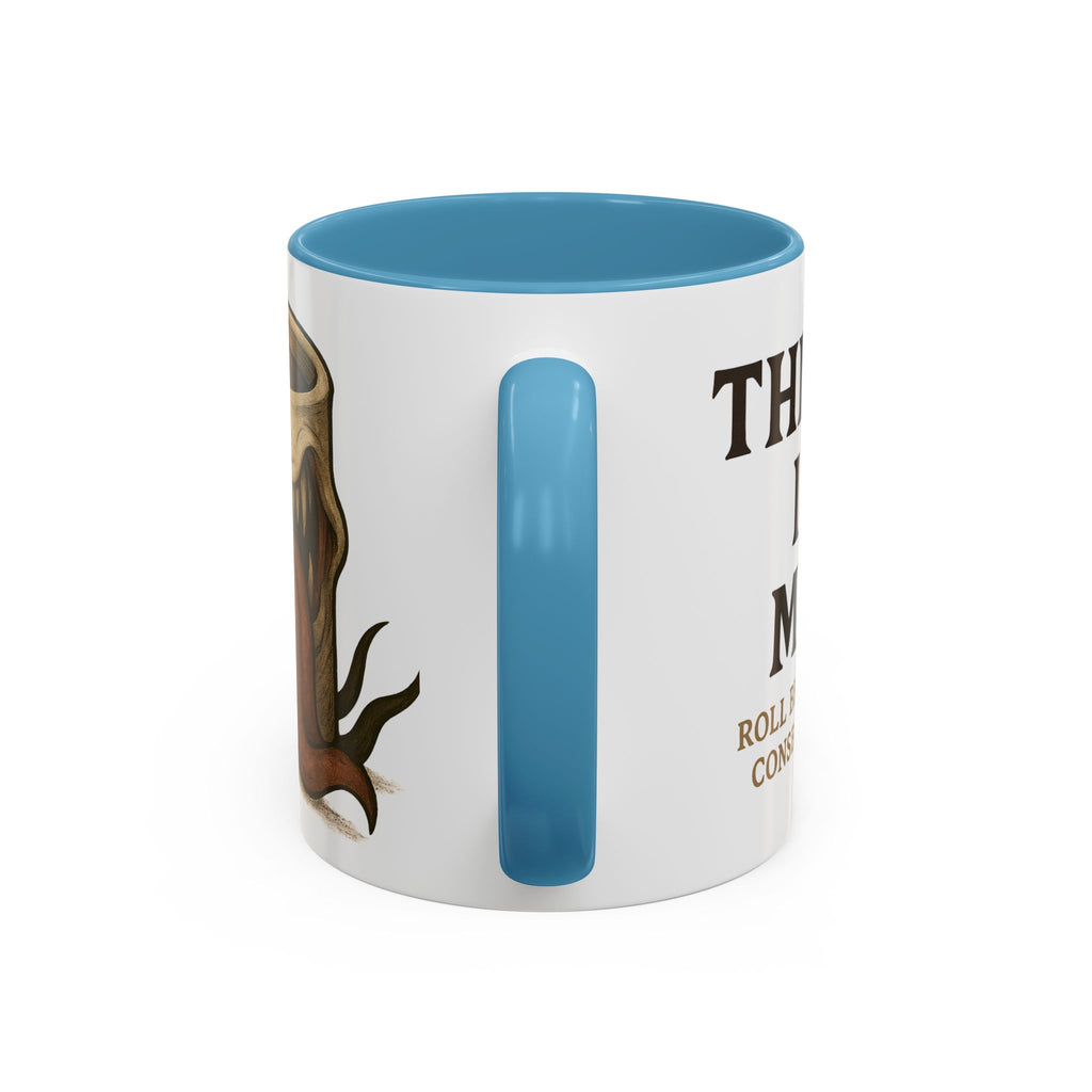 Funny RPG Mug – ‘This Mug Is a Mimic’ Coffee Cup for D&D Fans & Dungeon Crawlers