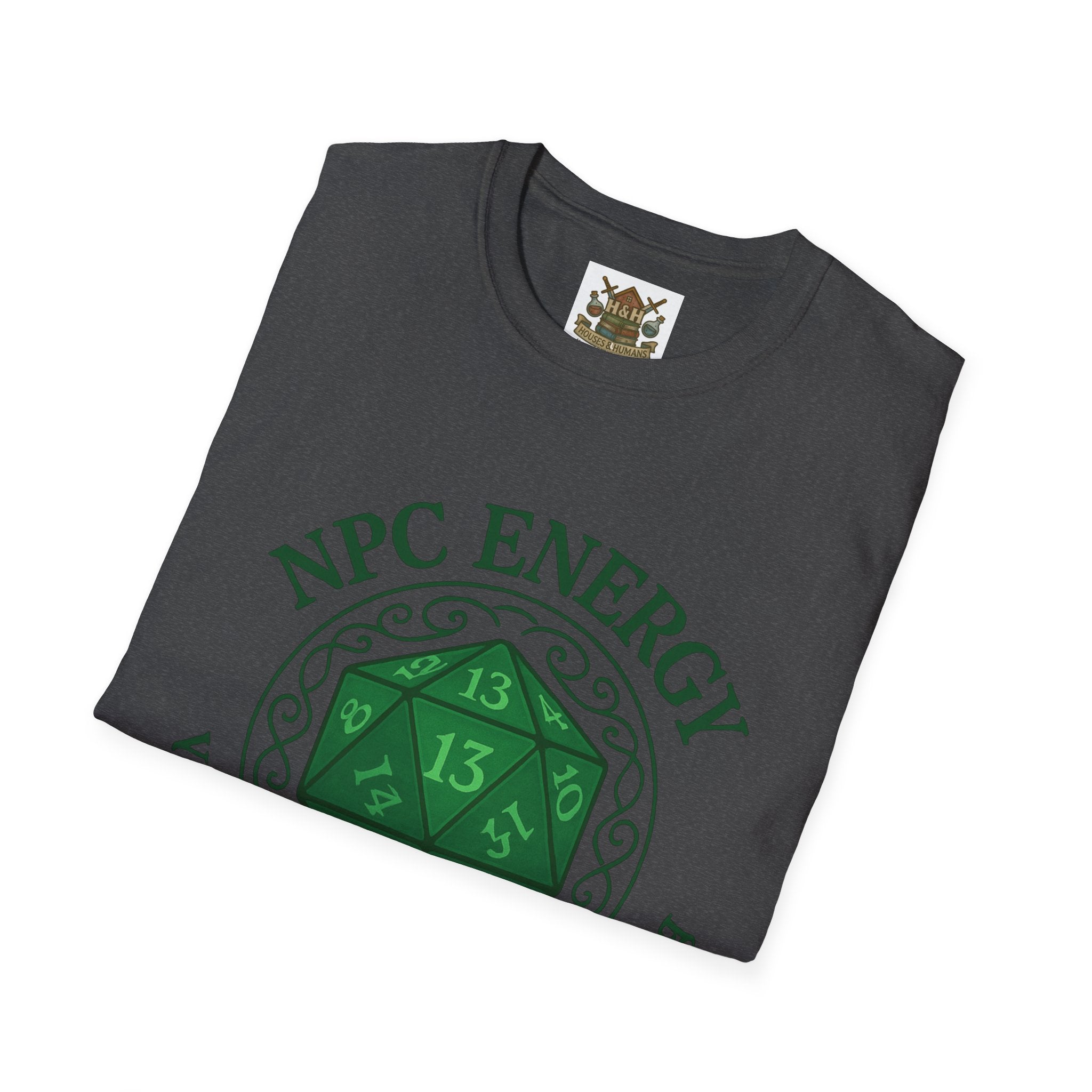 NPC Energy T-Shirt – D&D Gamer Tee: 'You've Been Added to Quest Log' (D20 Shirt)