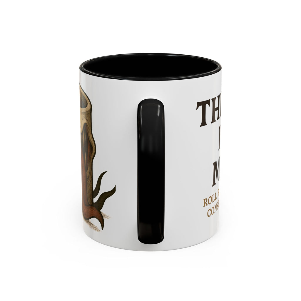 Funny RPG Mug – ‘This Mug Is a Mimic’ Coffee Cup for D&D Fans & Dungeon Crawlers