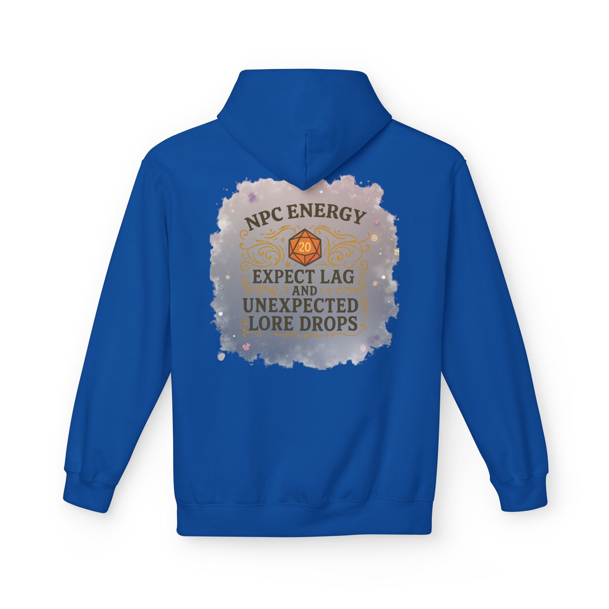 NPC Energy Hoodie – Funny Gamer Hoodie with Lore Drops & Lag Warning (RPG Style)