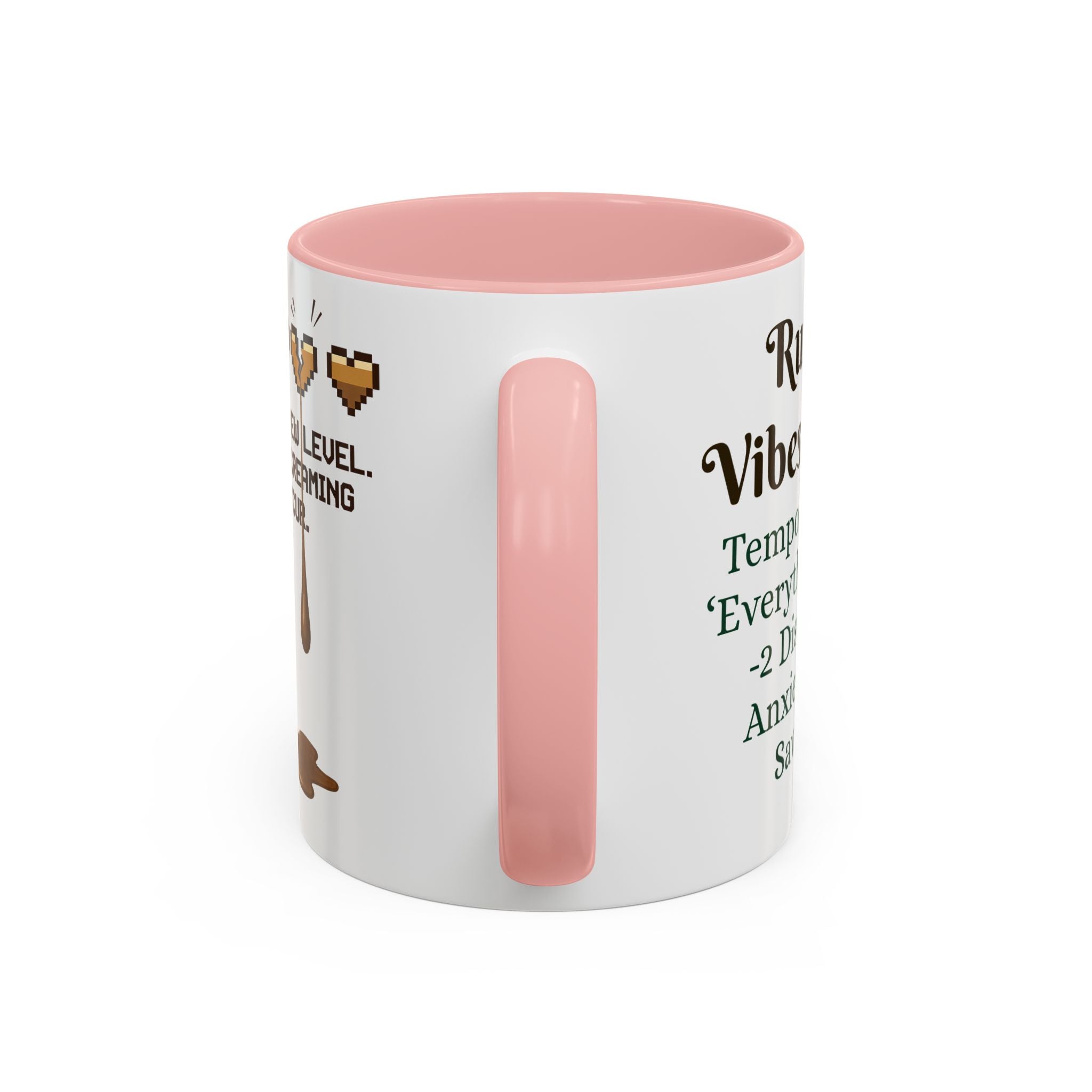 Gaming Coffee Mug – ‘Running on Vibes & Coffee’ Critical Brew Level for D&D Fans RPG