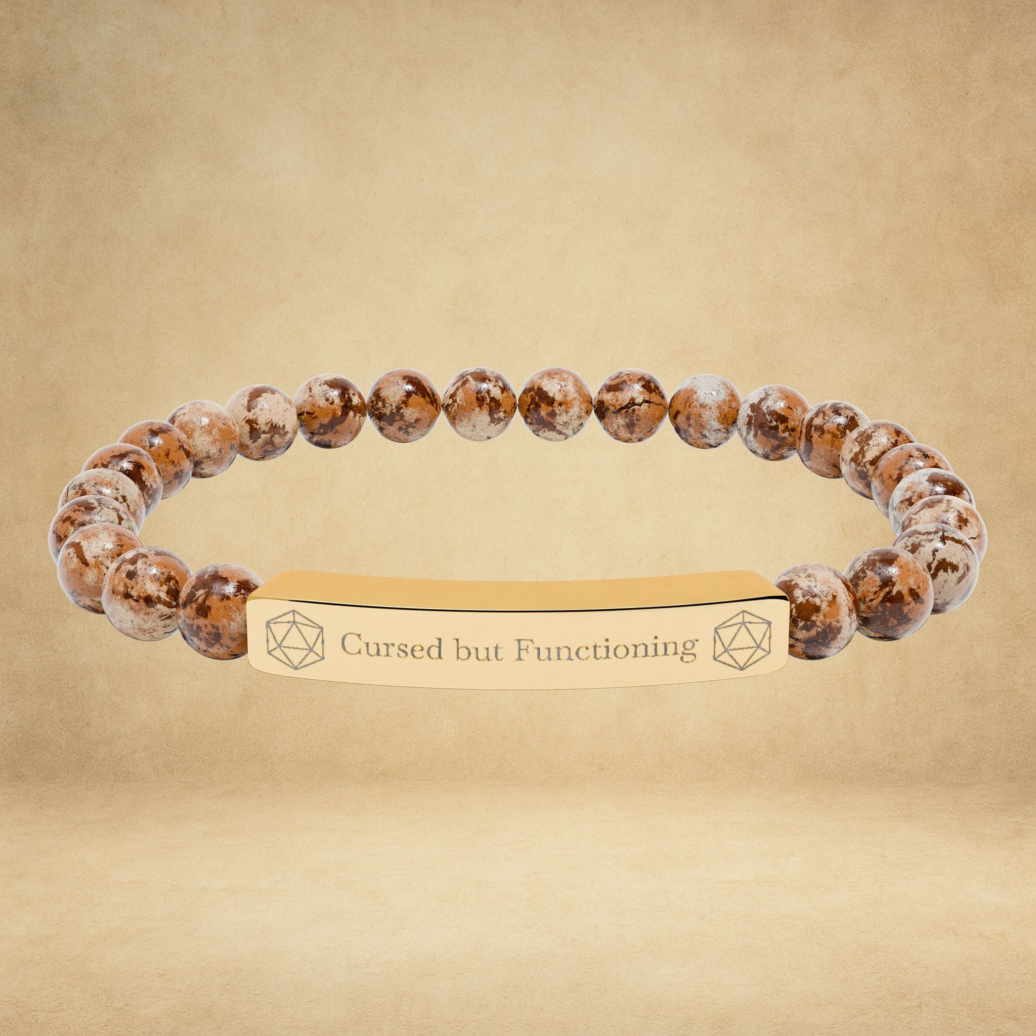 Cursed but Functioning — Engraved Bracelet