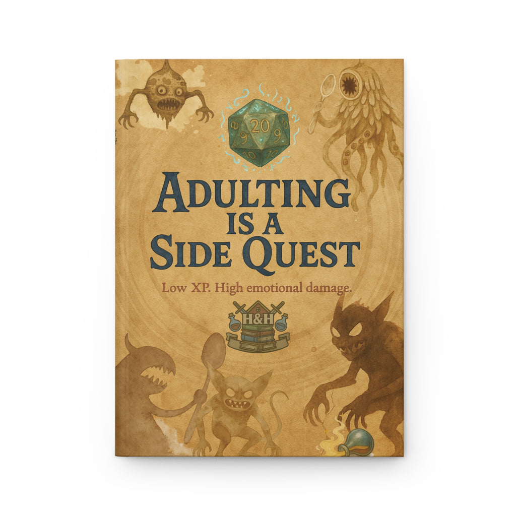 Journal — "Adulting Is a Side Quest" RPG Humor Hardcover