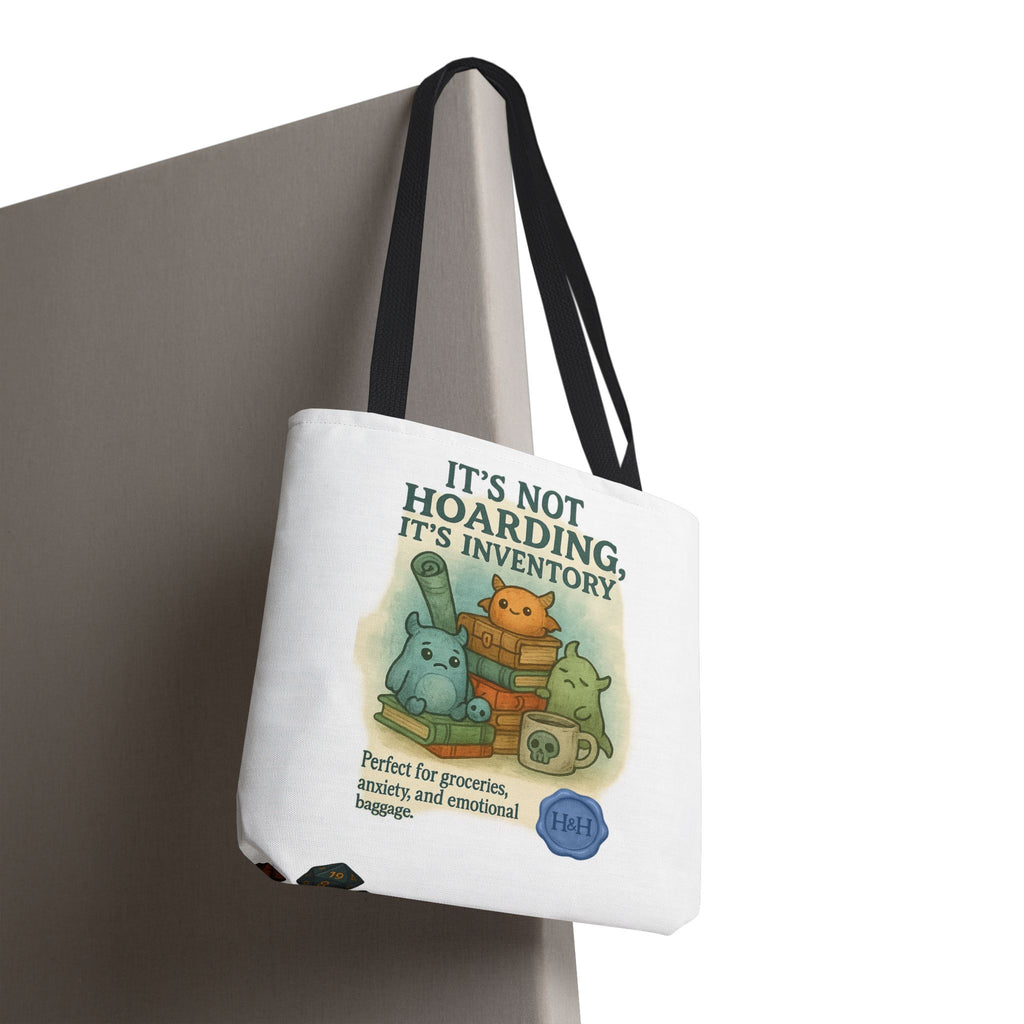 RPG Tote Bag – ‘It’s Not Hoarding, It’s Inventory’ Eco-Friendly Houses & Humans Tote
