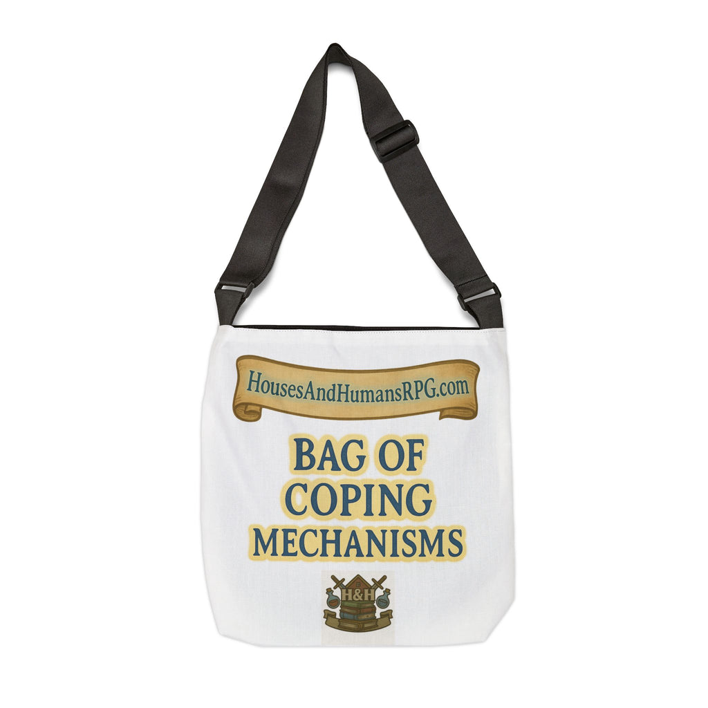 Tote Bag of Coping Mechanisms – Funny Mental Health RPG Bag | Houses & Humans Collection