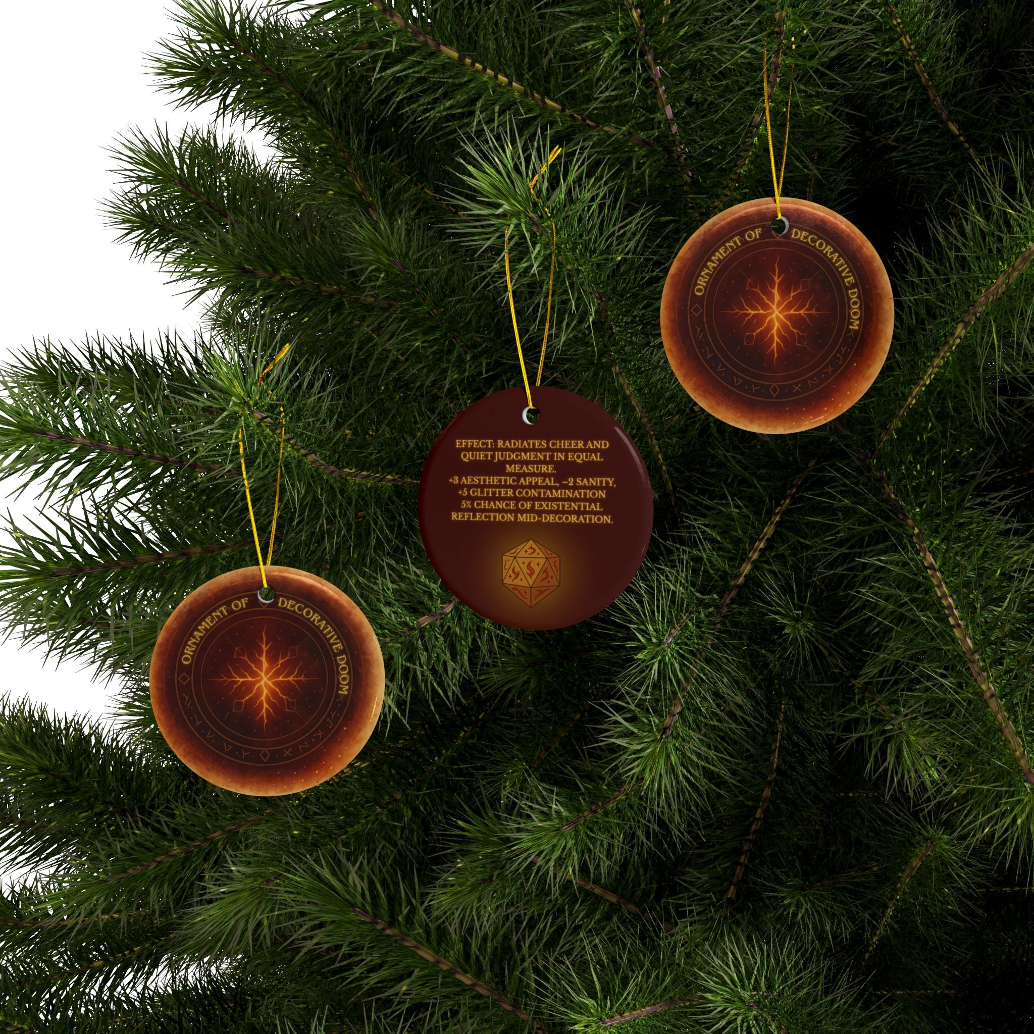 Ornament of Doom – RPG Holiday Tree Decor for Fantasy & DnD Fans