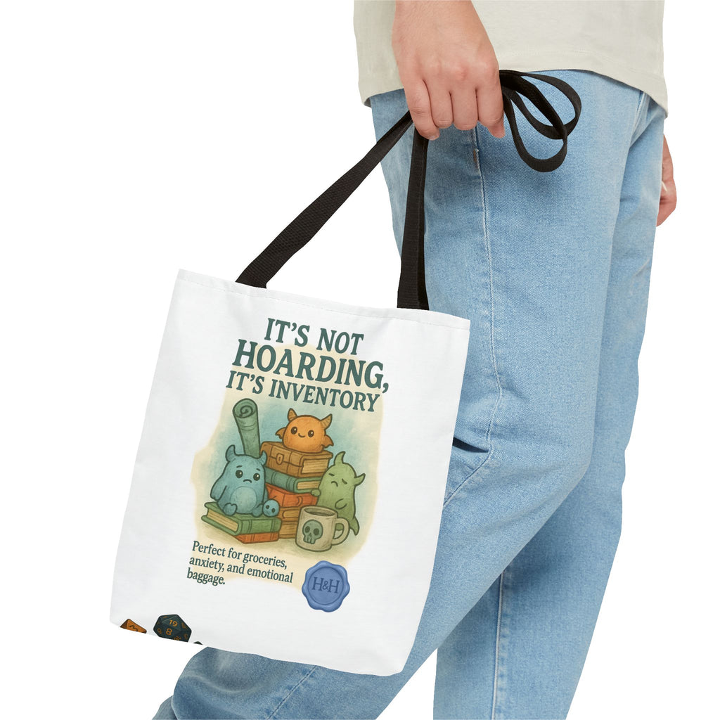 RPG Tote Bag – ‘It’s Not Hoarding, It’s Inventory’ Eco-Friendly Houses & Humans Tote