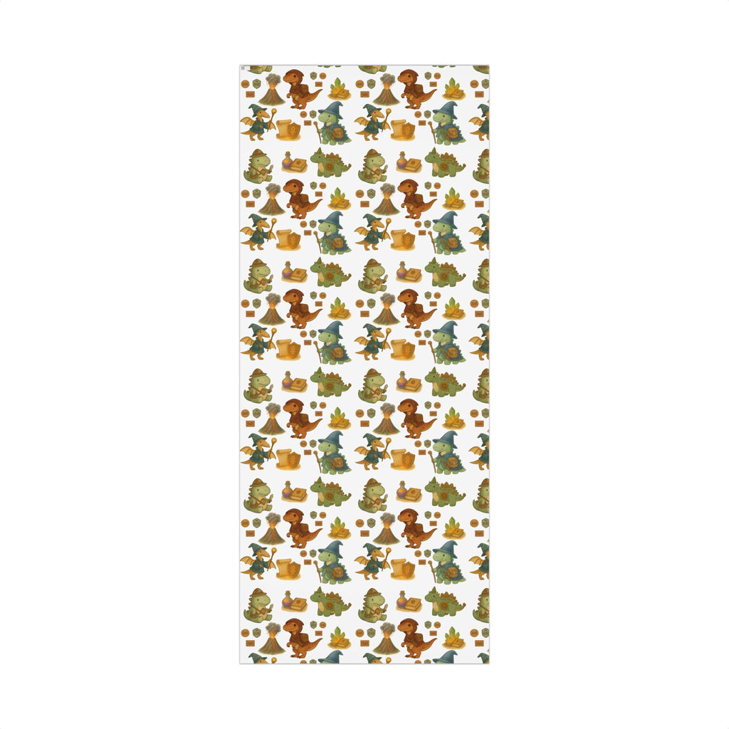 Dinosaur Gift Wrap Papers, Adventurous Holiday Gift RPG wrapping paper
