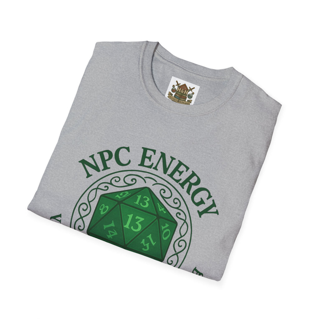 NPC Energy T-Shirt – D&D Gamer Tee: 'You've Been Added to Quest Log' (D20 Shirt)