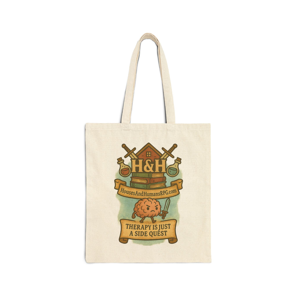 Therapy Is Just a Side Quest Tote – Funny RPG Gift for Gamers & Mental Health Supporters