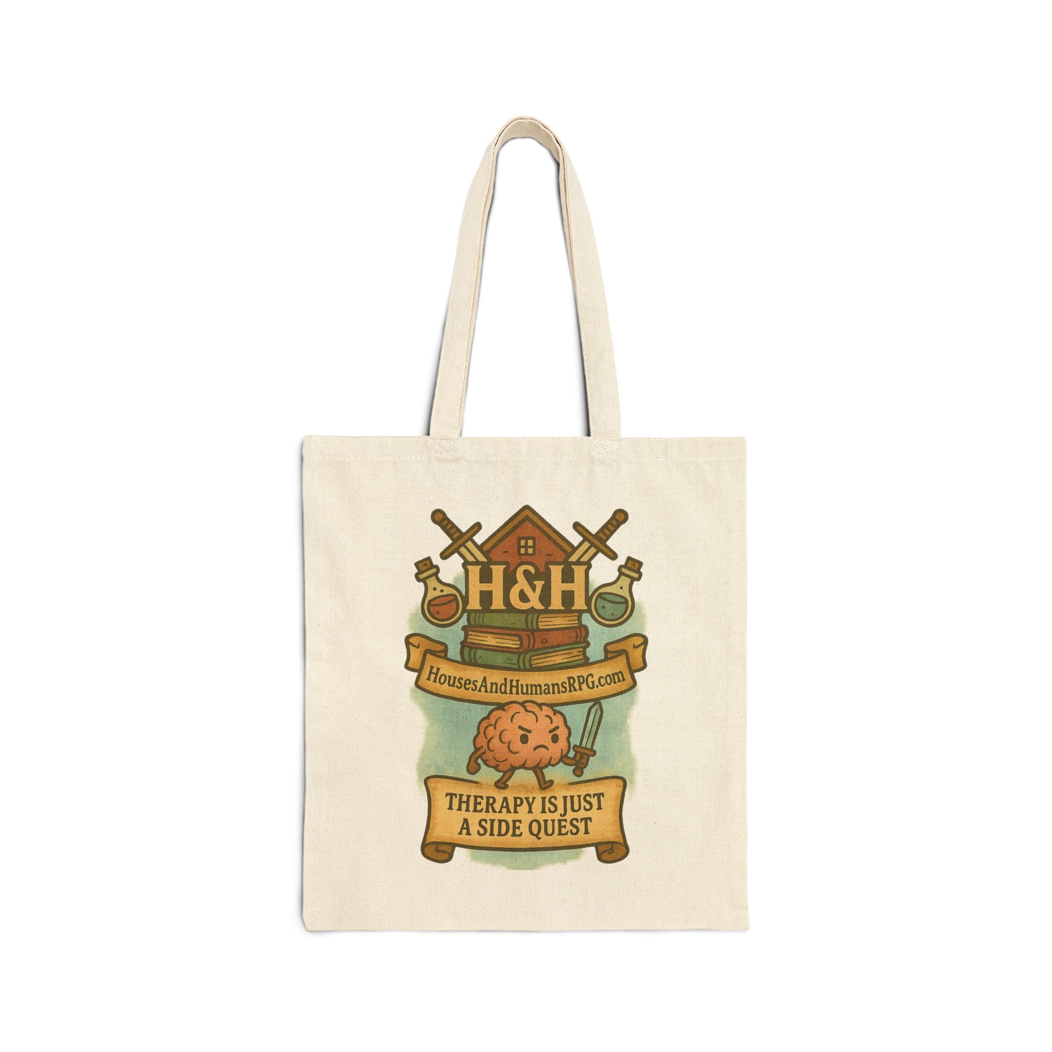 Therapy Is Just a Side Quest Tote – Funny RPG Gift for Gamers & Mental Health Supporters