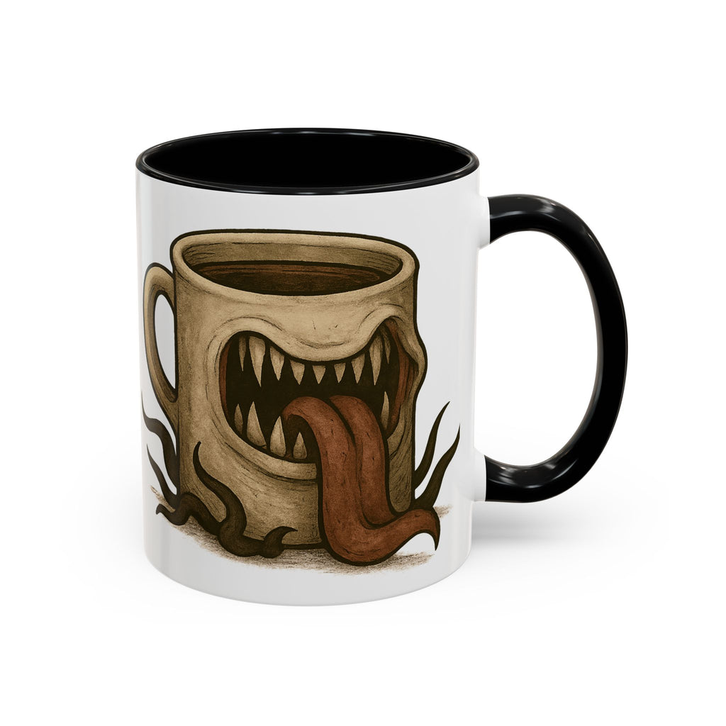 Funny RPG Mug – ‘This Mug Is a Mimic’ Coffee Cup for D&D Fans & Dungeon Crawlers