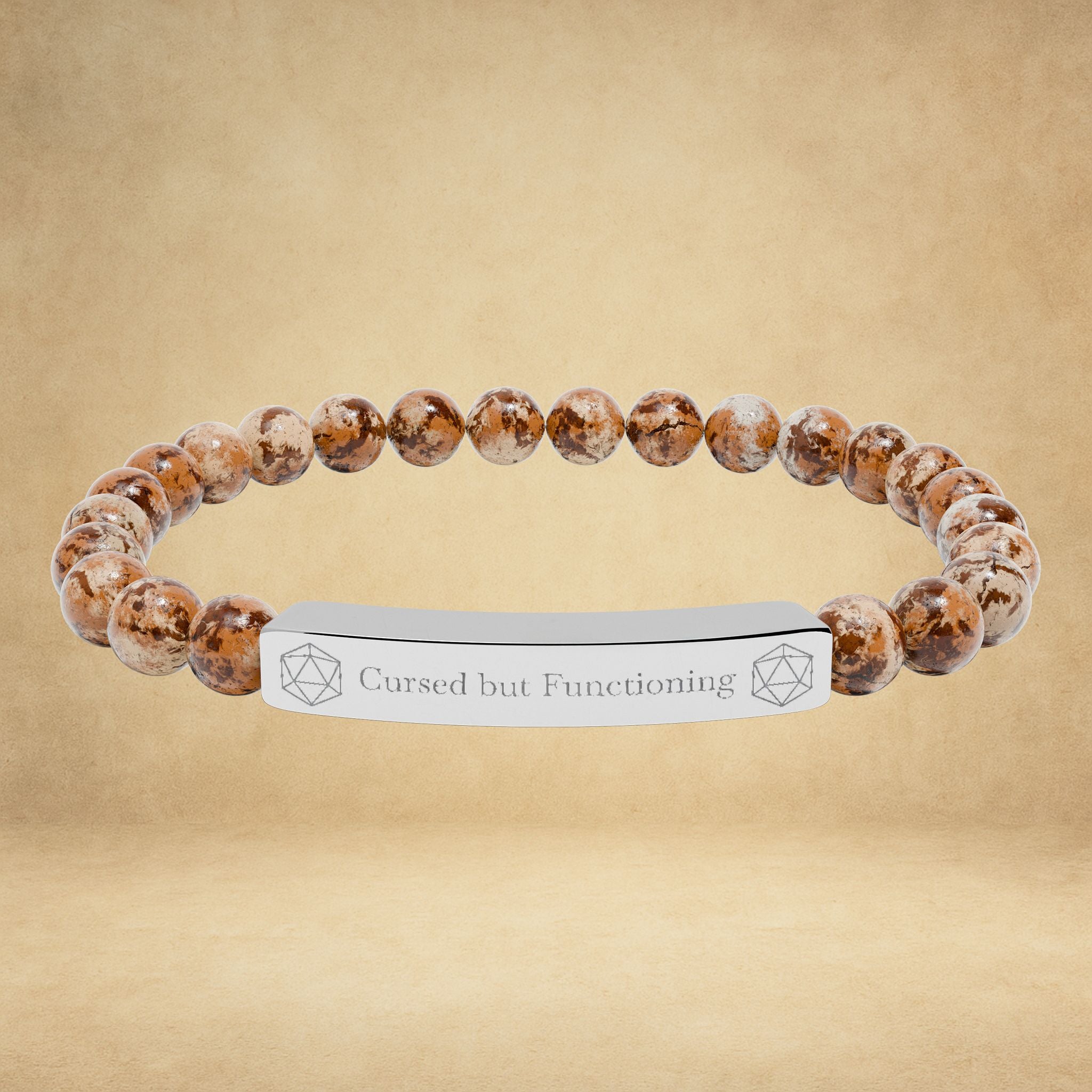 Cursed but Functioning — Engraved Bracelet