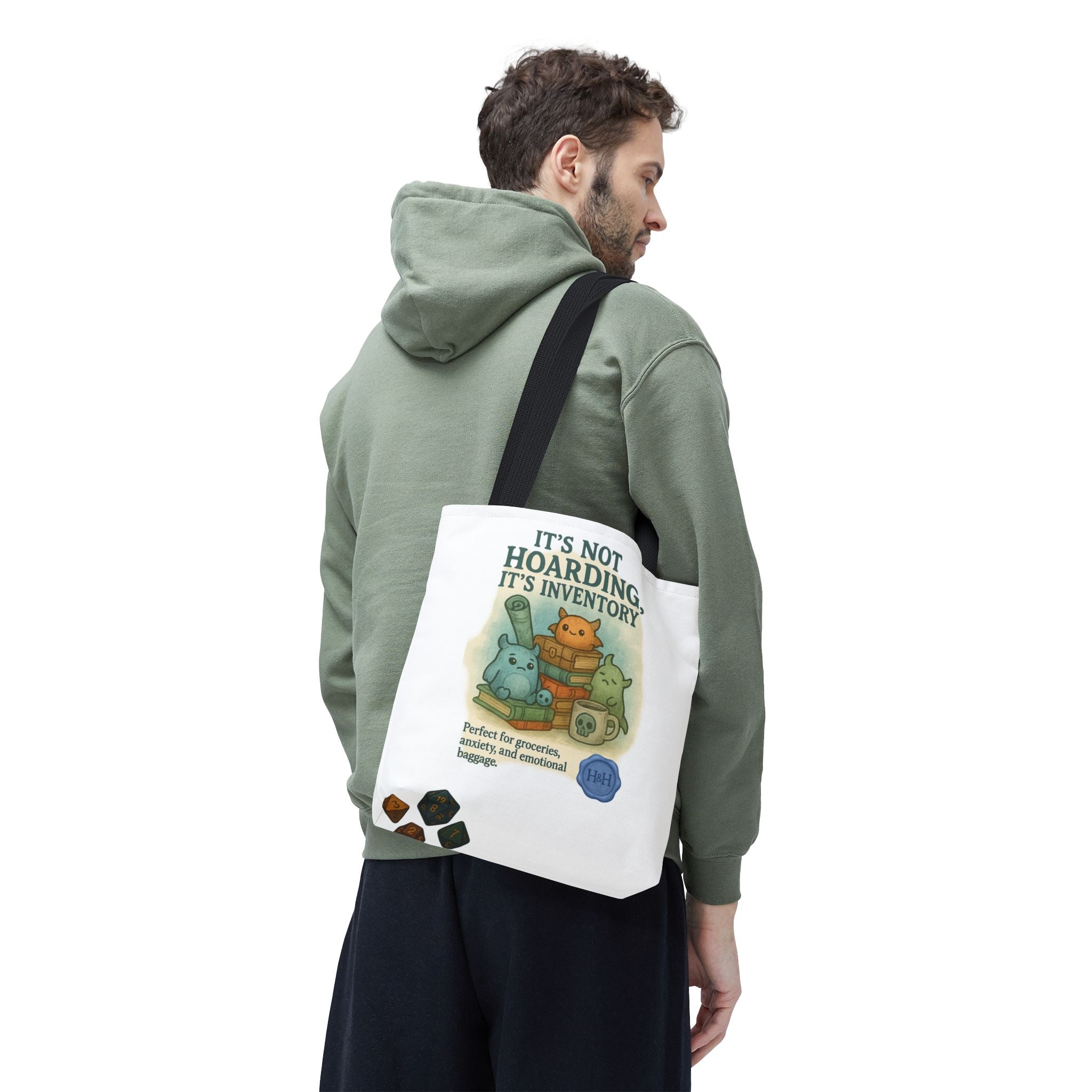 RPG Tote Bag – ‘It’s Not Hoarding, It’s Inventory’ Eco-Friendly Houses & Humans Tote