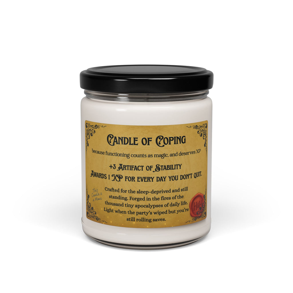 Candle of Coping – RPG-Inspired Scented Soy Candle for Relaxation & Self-Care (H&H Collection)