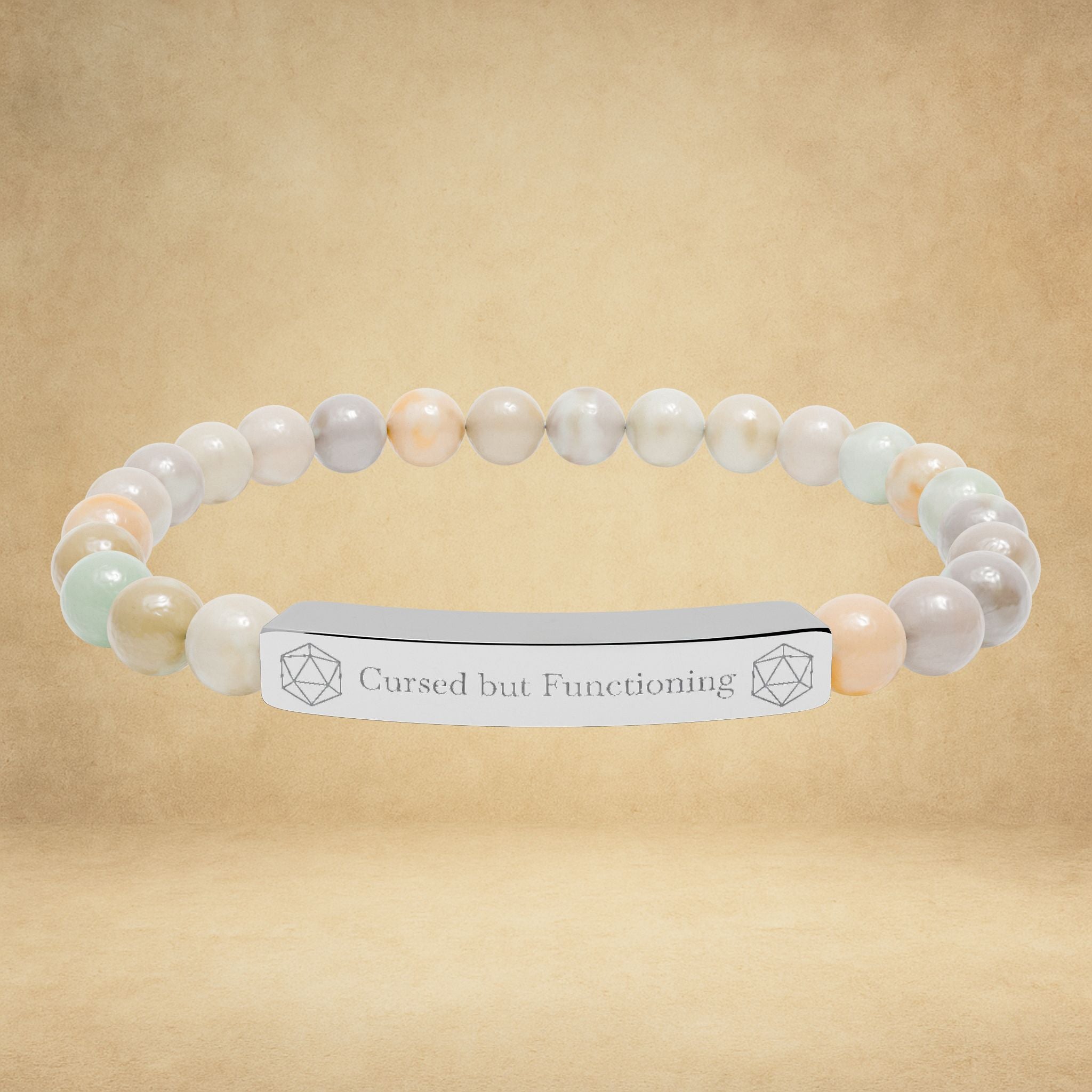 Cursed but Functioning — Engraved Bracelet