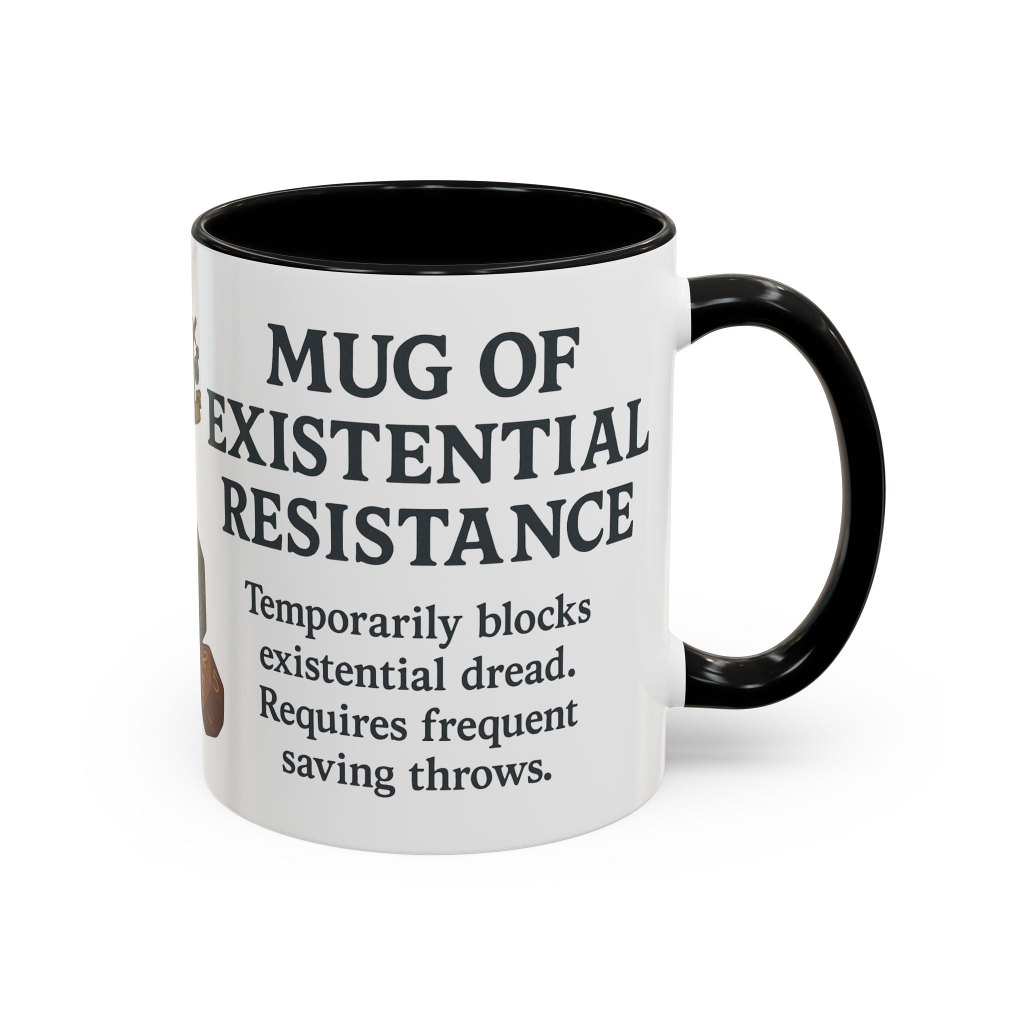 Mug of Existential Resistance – Funny Anxiety Relief Coffee Mug (RPG Edition)