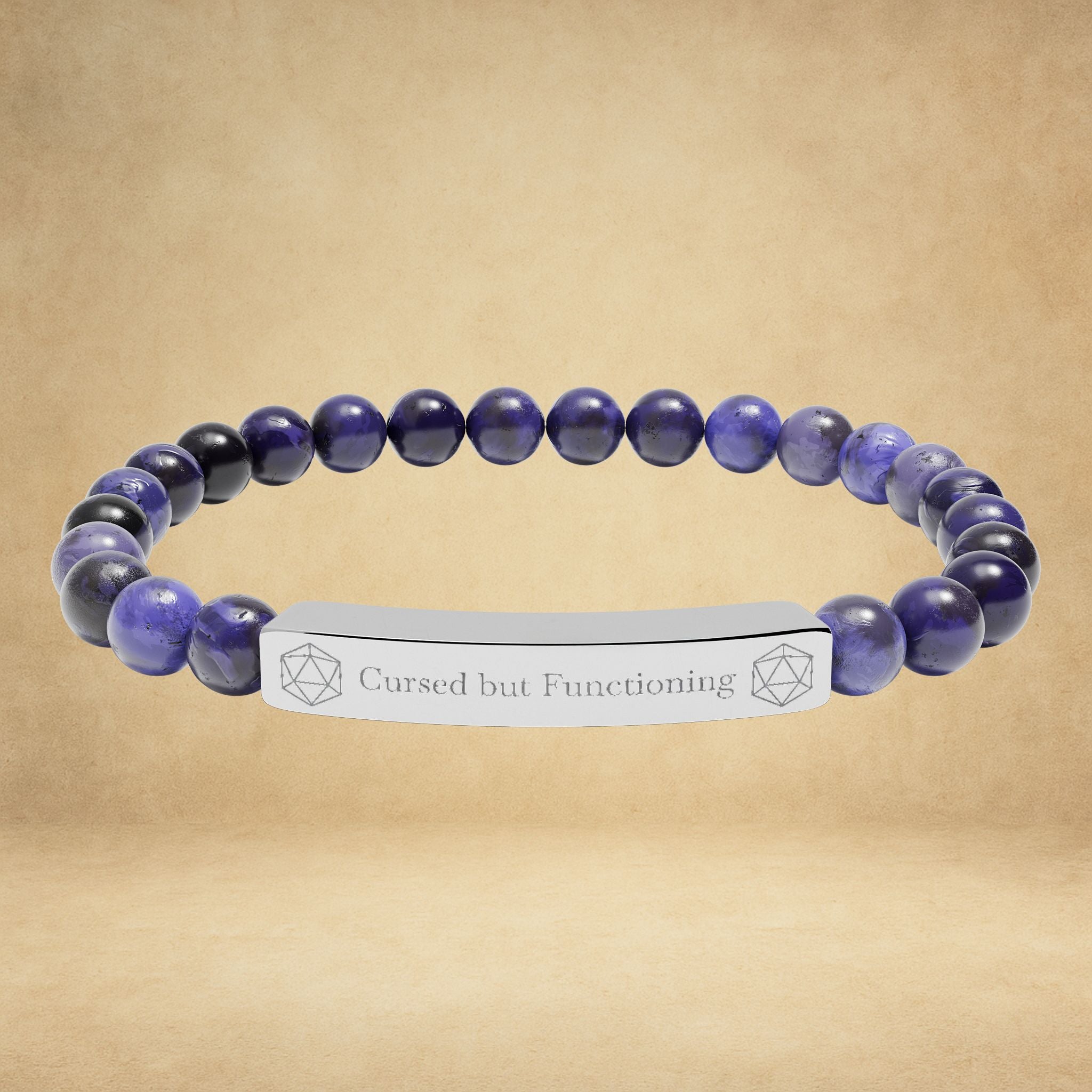 Cursed but Functioning — Engraved Bracelet