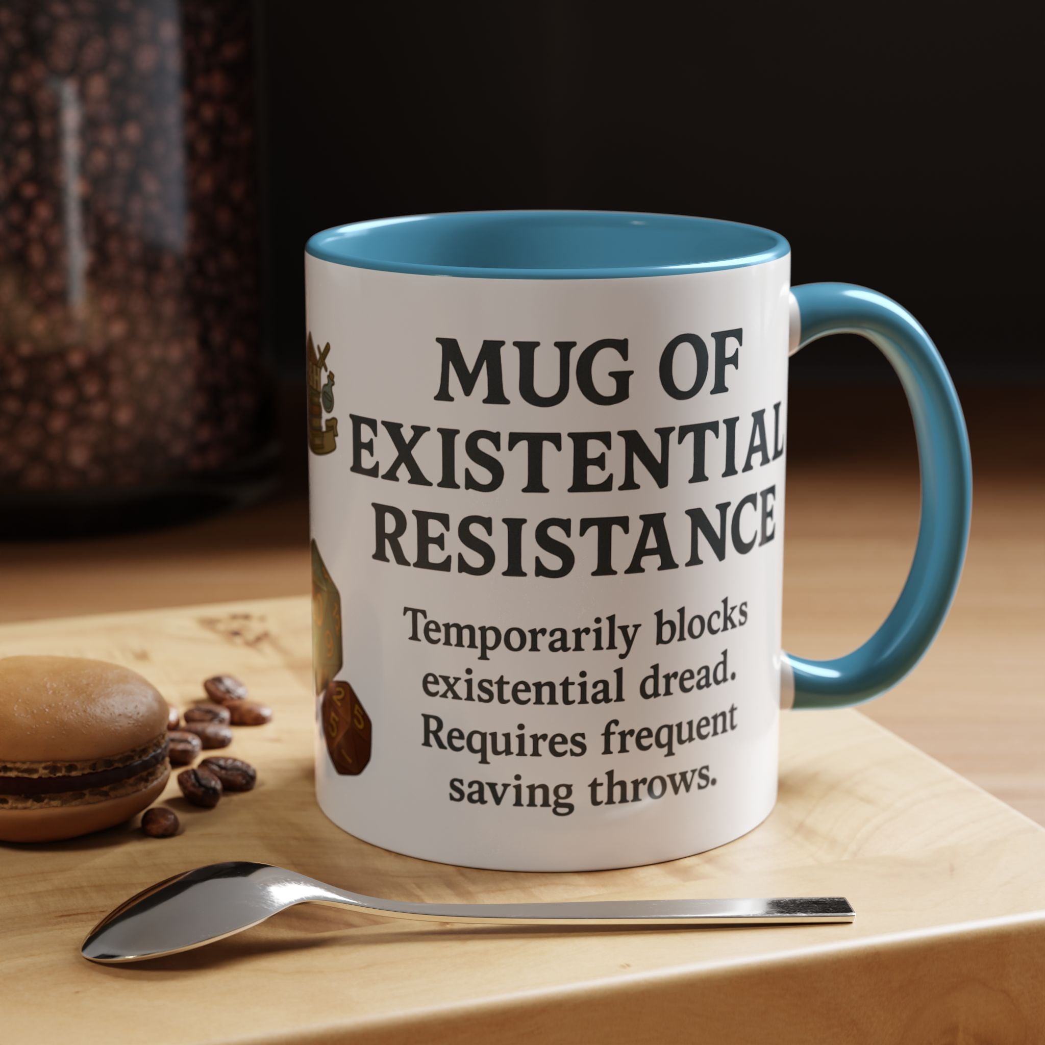 Mug of Existential Resistance – Funny Anxiety Relief Coffee Mug (RPG Edition)