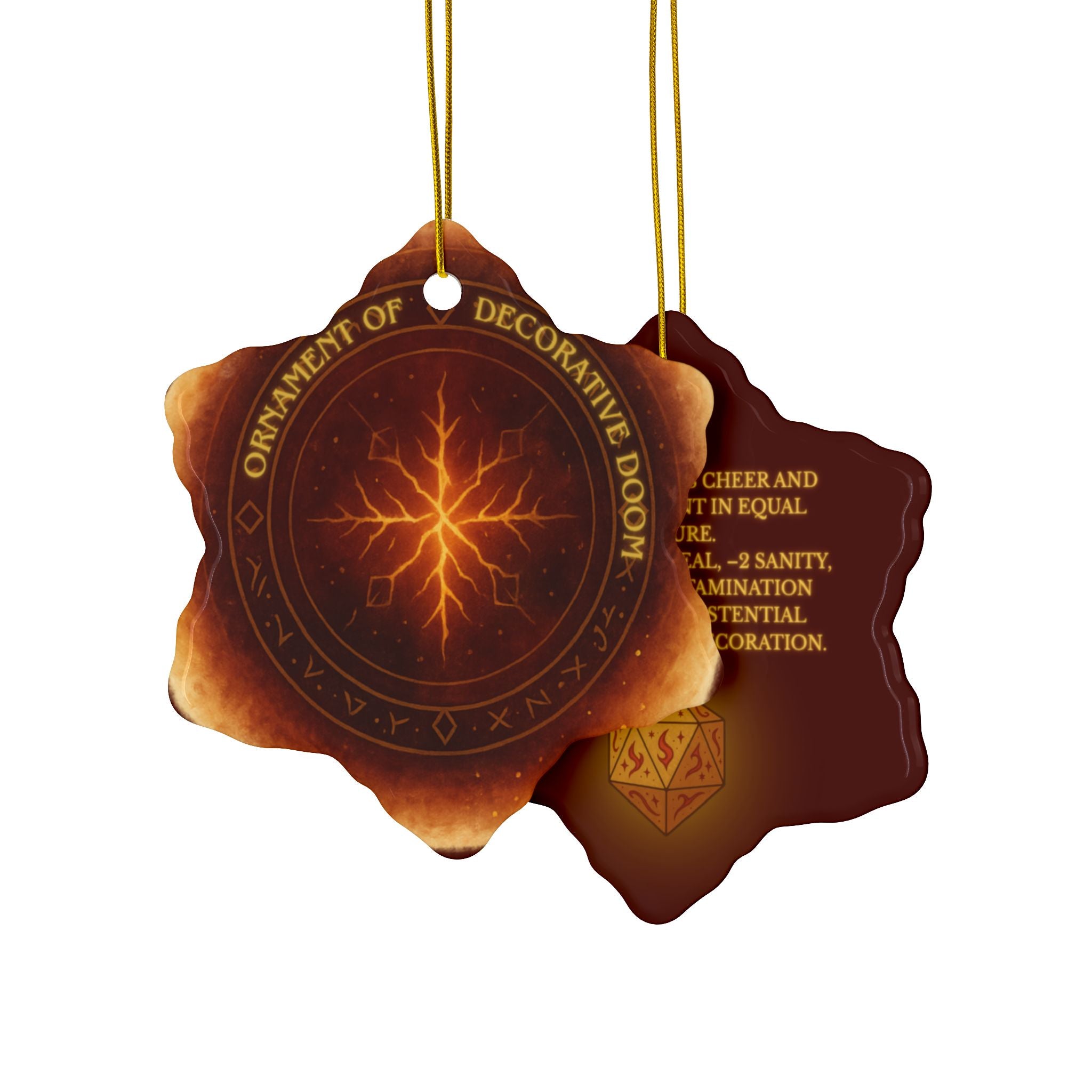 Ornament of Doom – RPG Holiday Tree Decor for Fantasy & DnD Fans