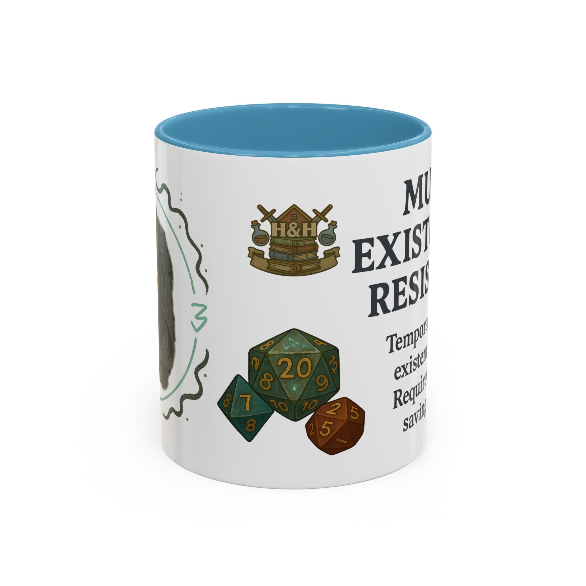 Mug of Existential Resistance – Funny Anxiety Relief Coffee Mug (RPG Edition)