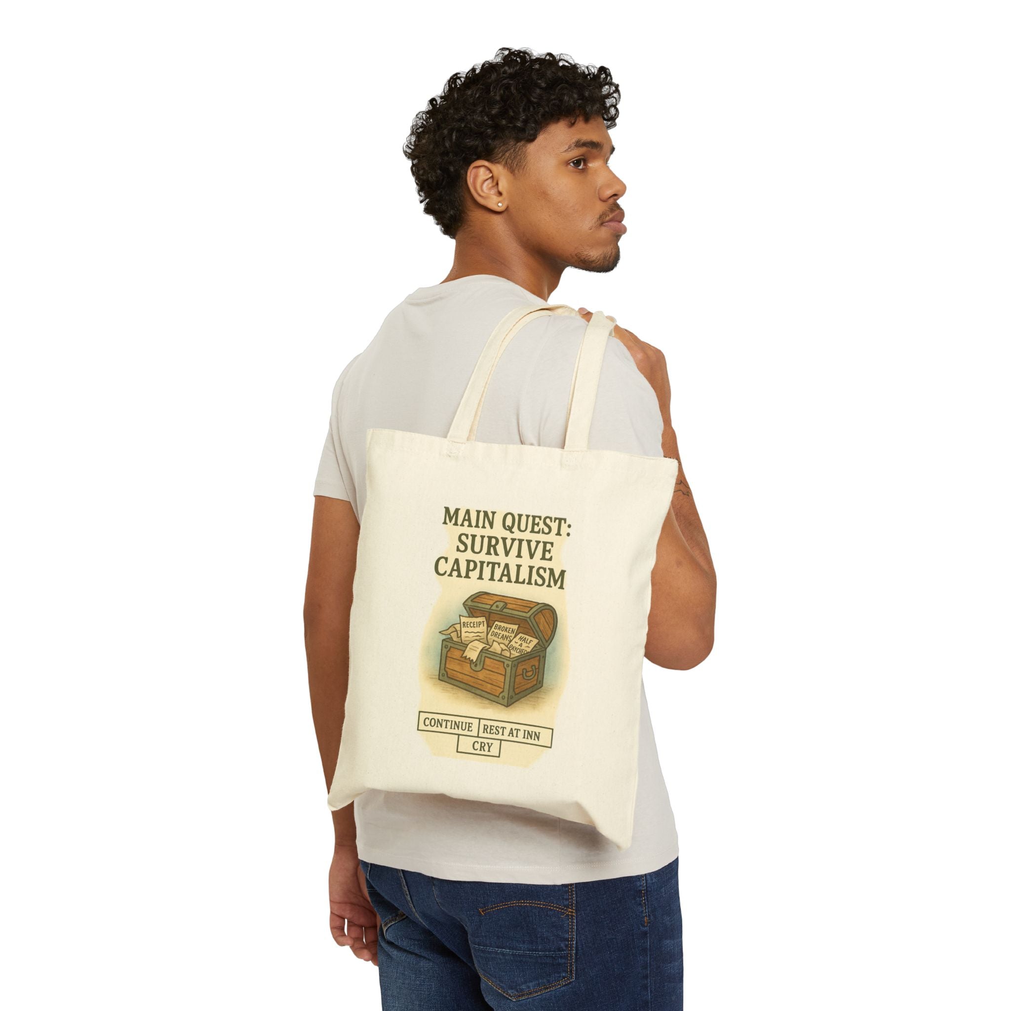 Treasure Chest of Disappointment Tote – Funny RPG Canvas Bag | Gift for Gamers & Capitalism Survivors