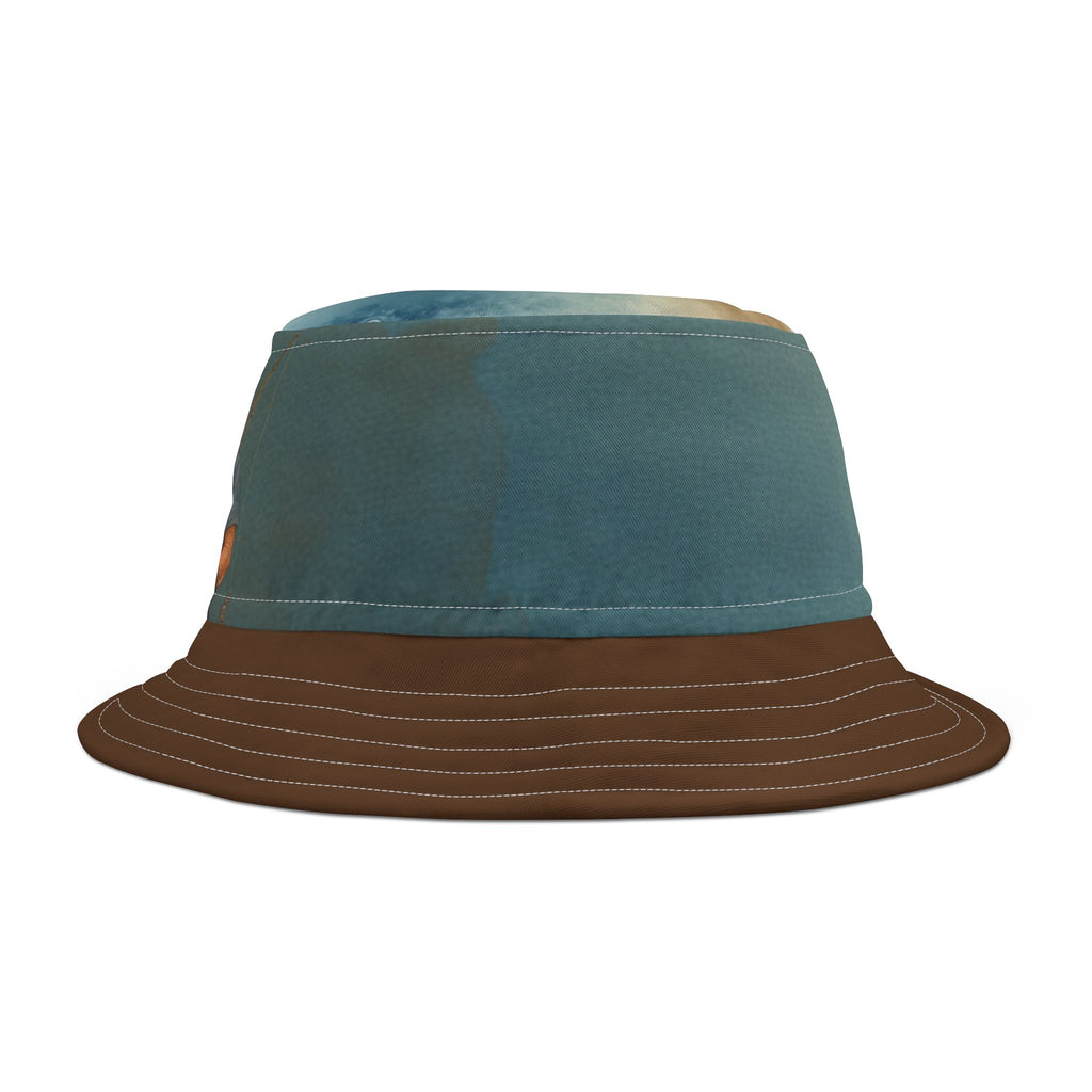 Fishing Buddies Bucket Hat – Retro Fishermen All-Over Print