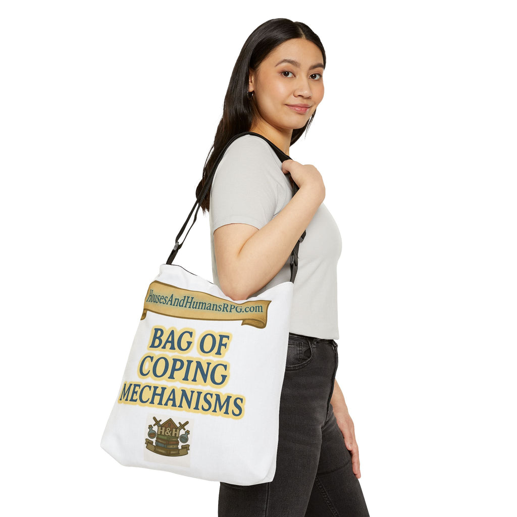 Tote Bag of Coping Mechanisms – Funny Mental Health RPG Bag | Houses & Humans Collection