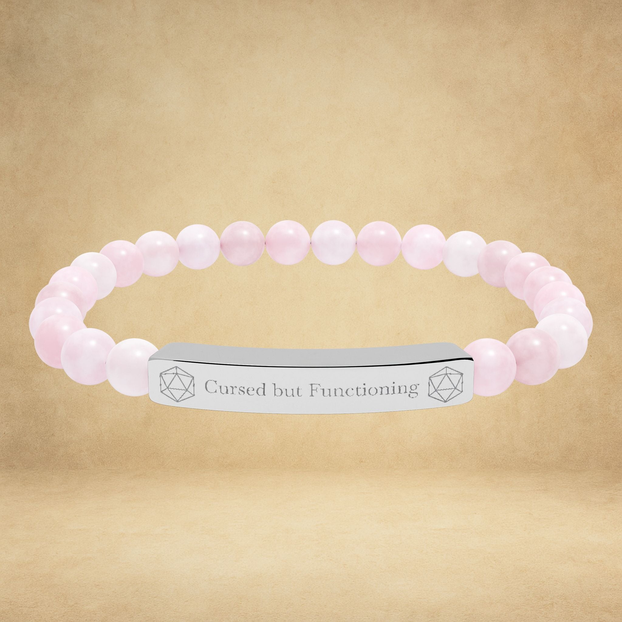 Cursed but Functioning — Engraved Bracelet