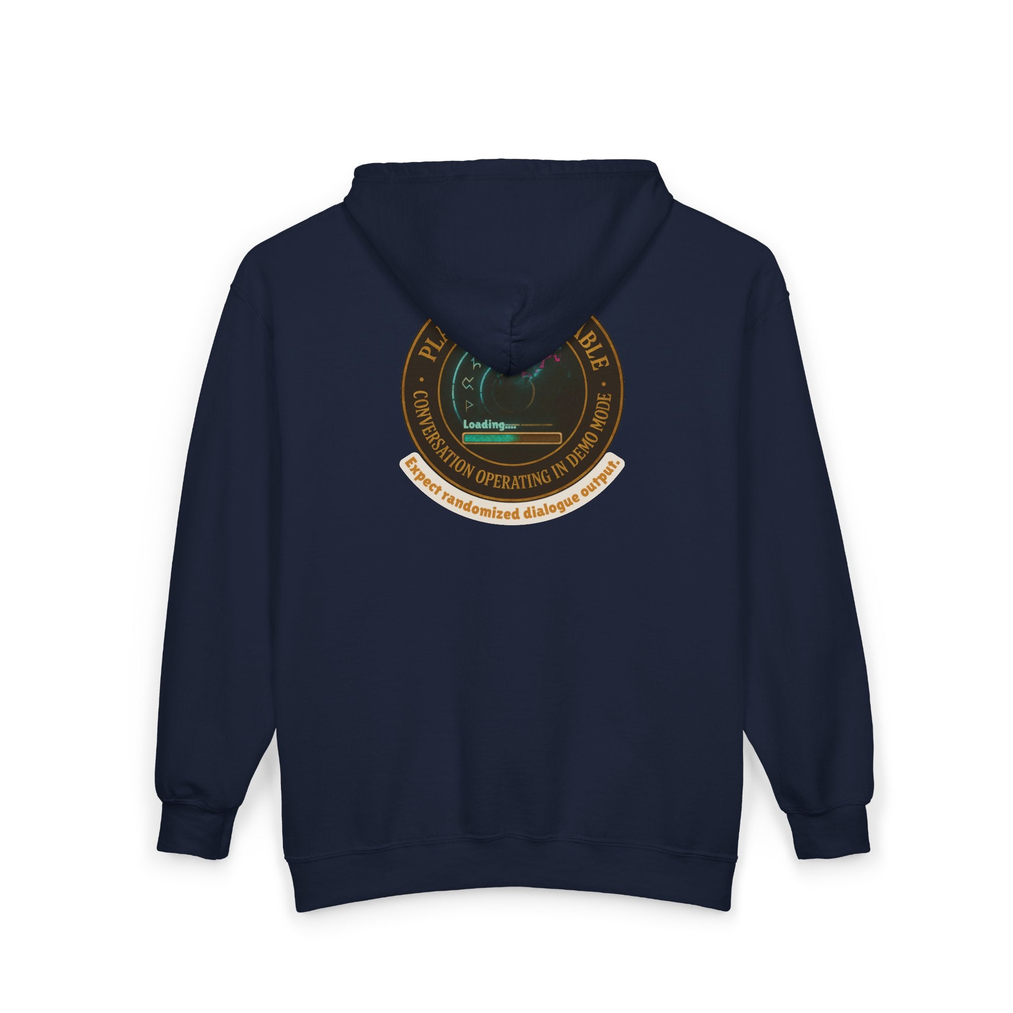 D20 Gamer Zip Hoodie — "Player Unavailable" Retro RPG Dice Design