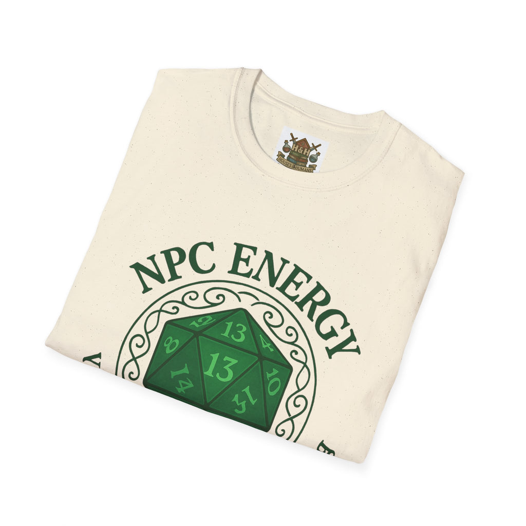 NPC Energy T-Shirt – D&D Gamer Tee: 'You've Been Added to Quest Log' (D20 Shirt)