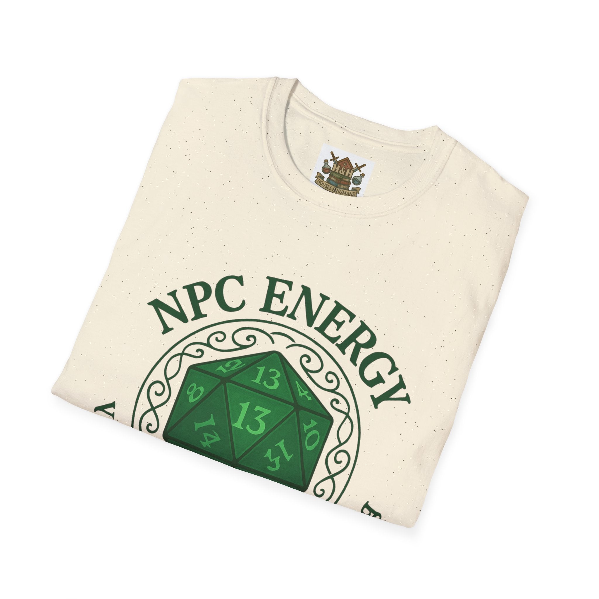NPC Energy T-Shirt – D&D Gamer Tee: 'You've Been Added to Quest Log' (D20 Shirt)